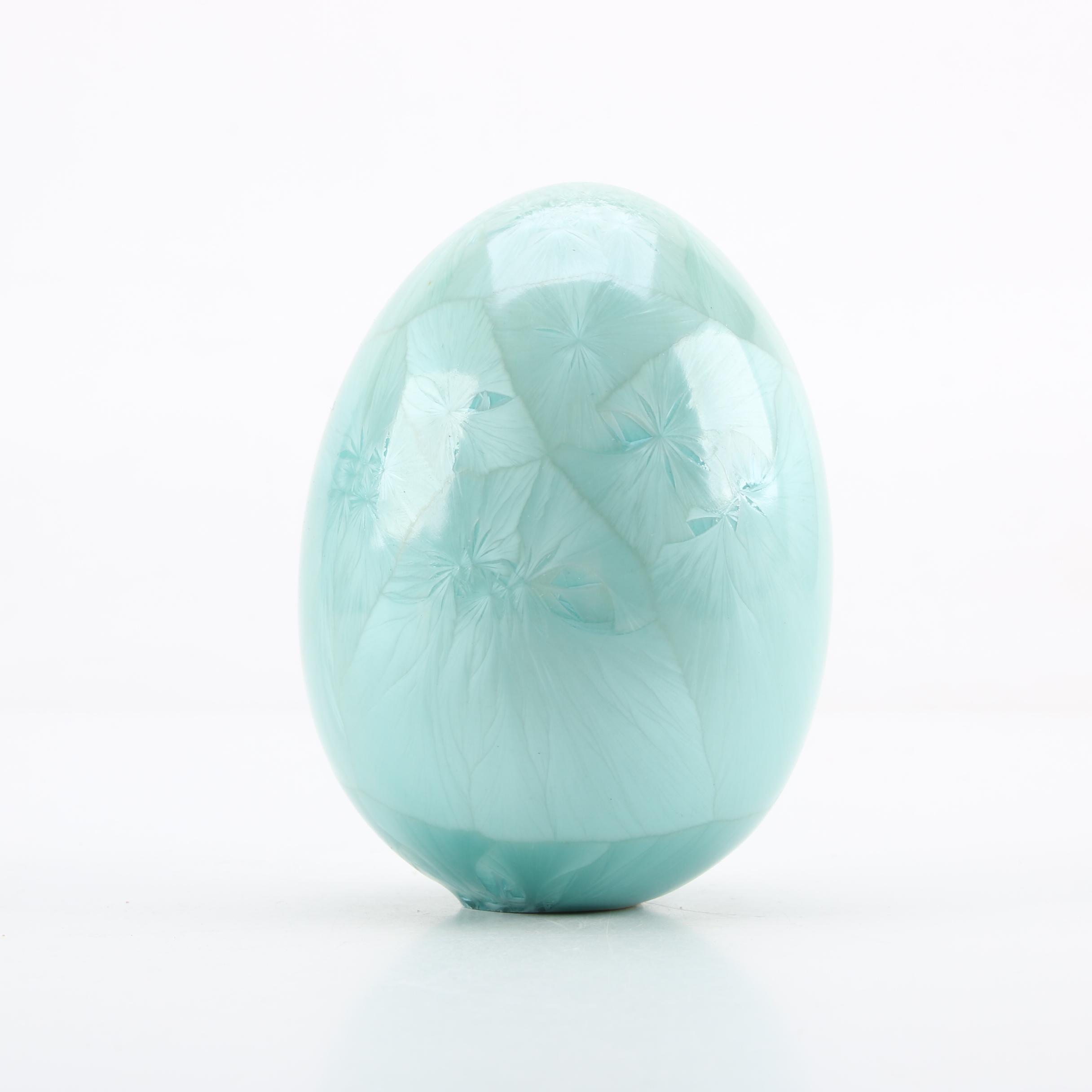 Duly Crystalline Glazed Porcelain Eggs