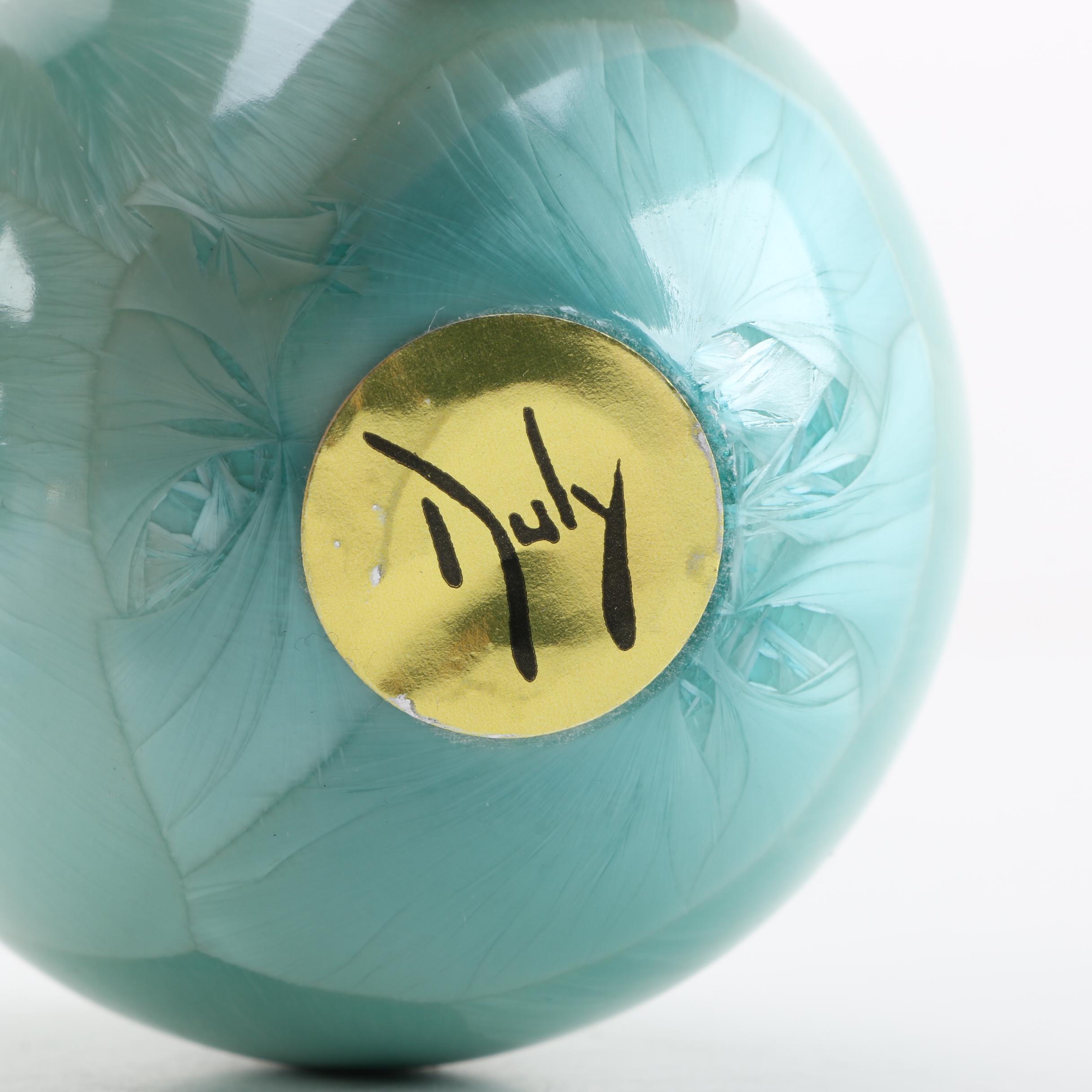 Duly Crystalline Glazed Porcelain Eggs