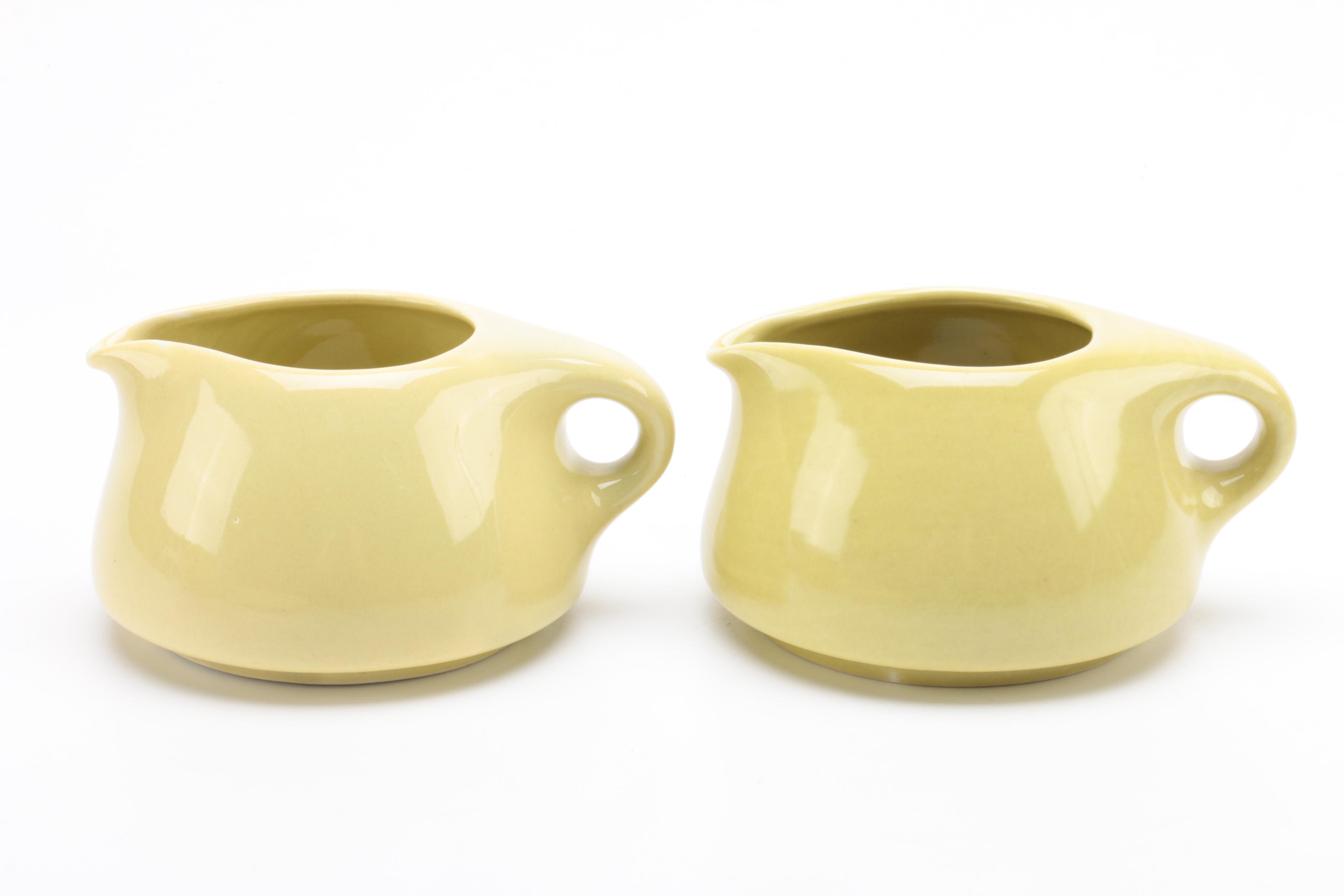 Russel Wright "Casual Avocado Yellow" Serveware by Steubenville Pottery 1949-60
