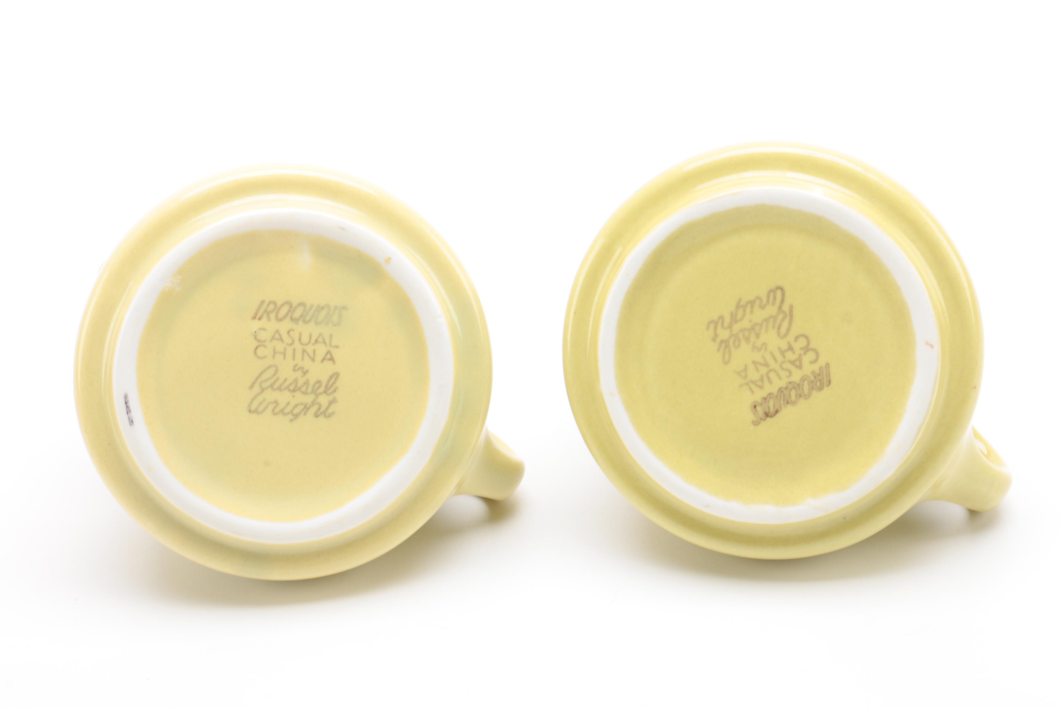 Russel Wright "Casual Avocado Yellow" Serveware by Steubenville Pottery 1949-60