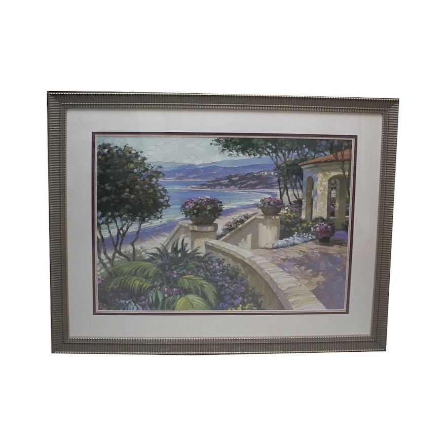 Offset Lithograph After Howard Behrens' "Promenade to the Sea"