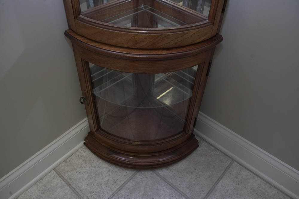 Bowfront Corner Curio Cabinet