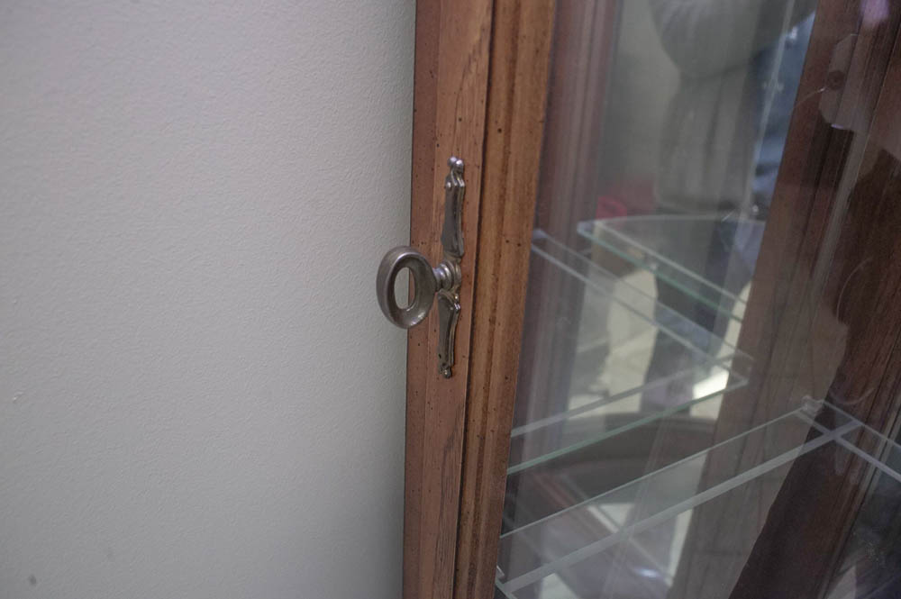 Bowfront Corner Curio Cabinet