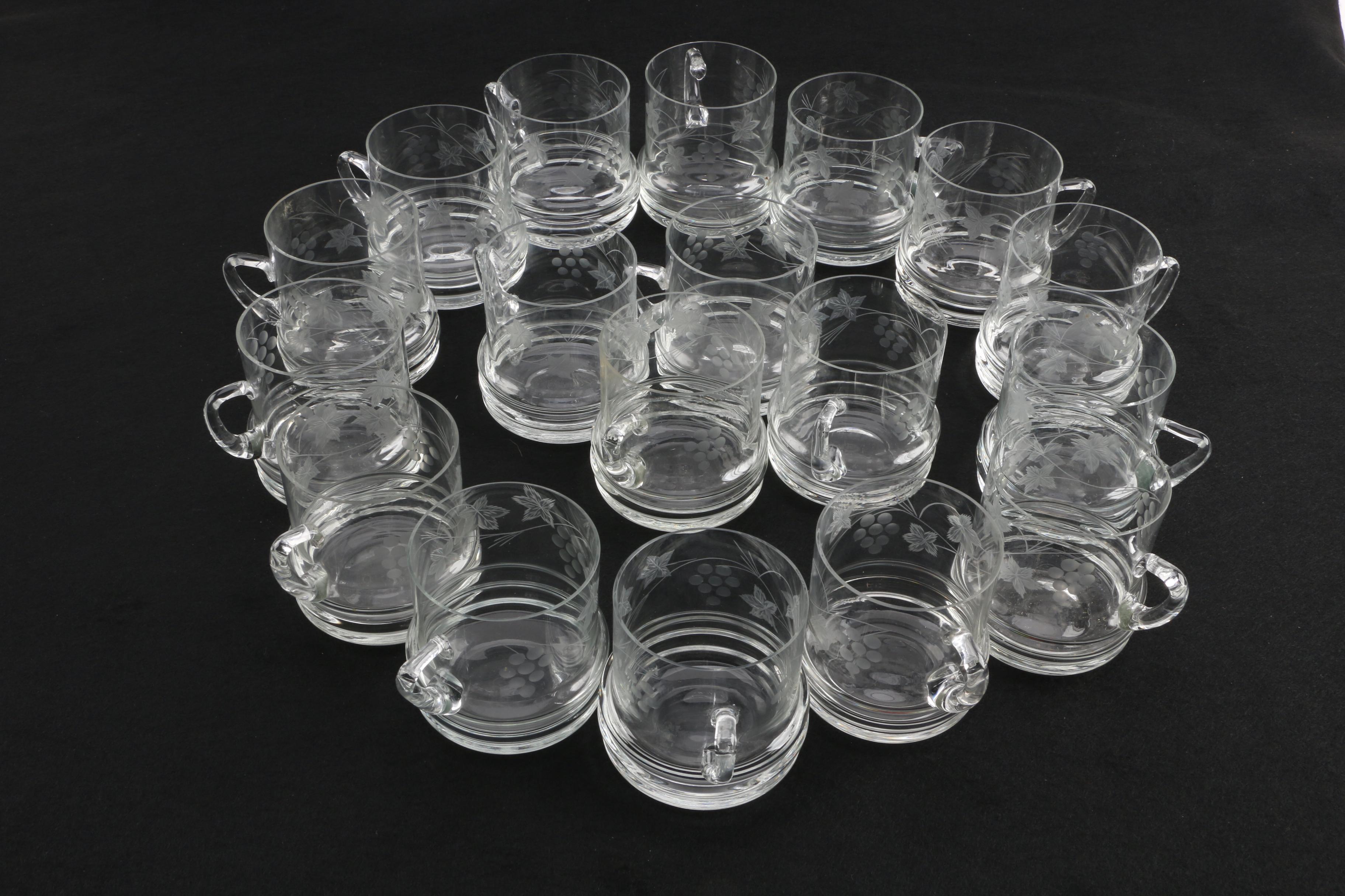 Glas Von Marion Etched Glass Punch Set