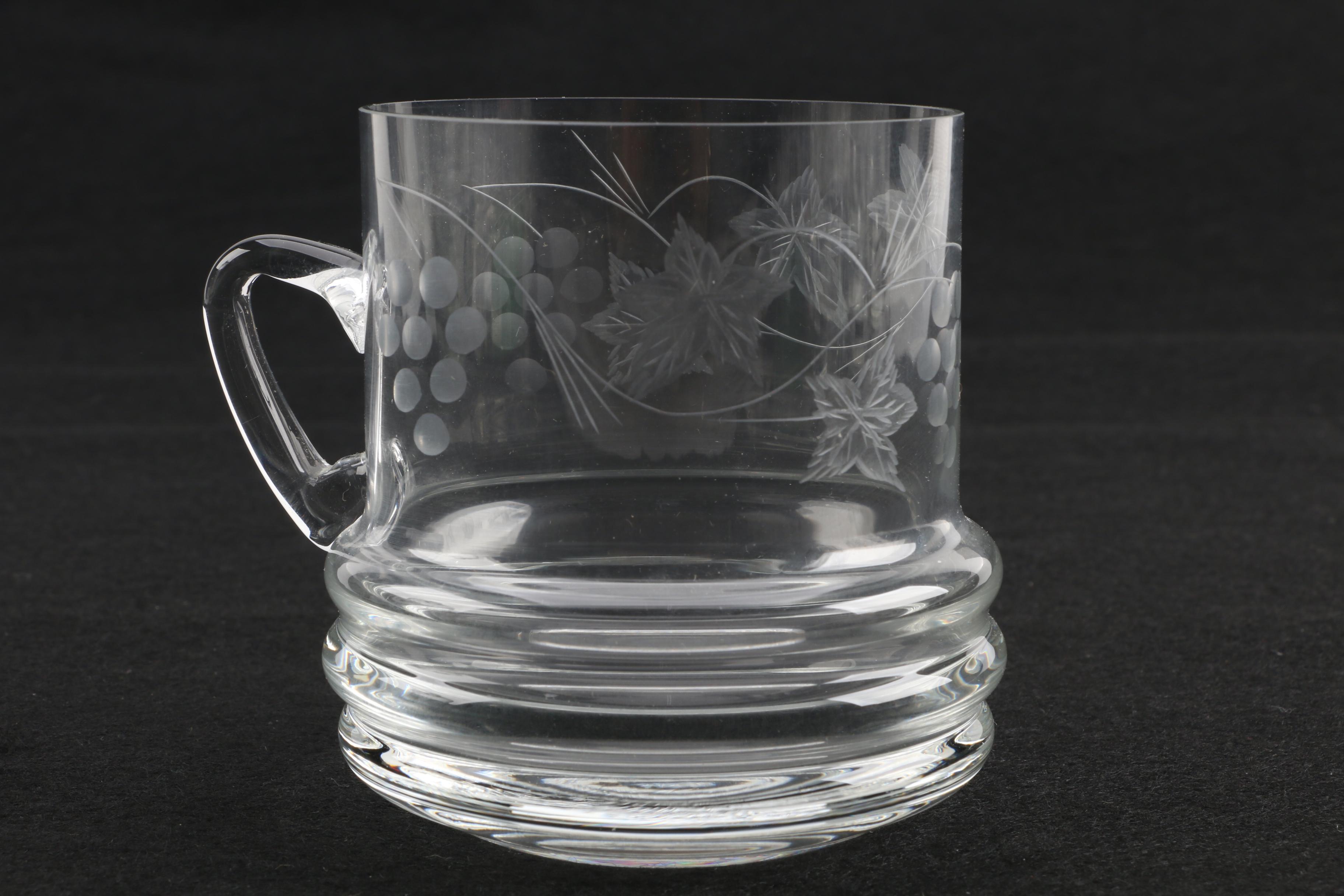 Glas Von Marion Etched Glass Punch Set