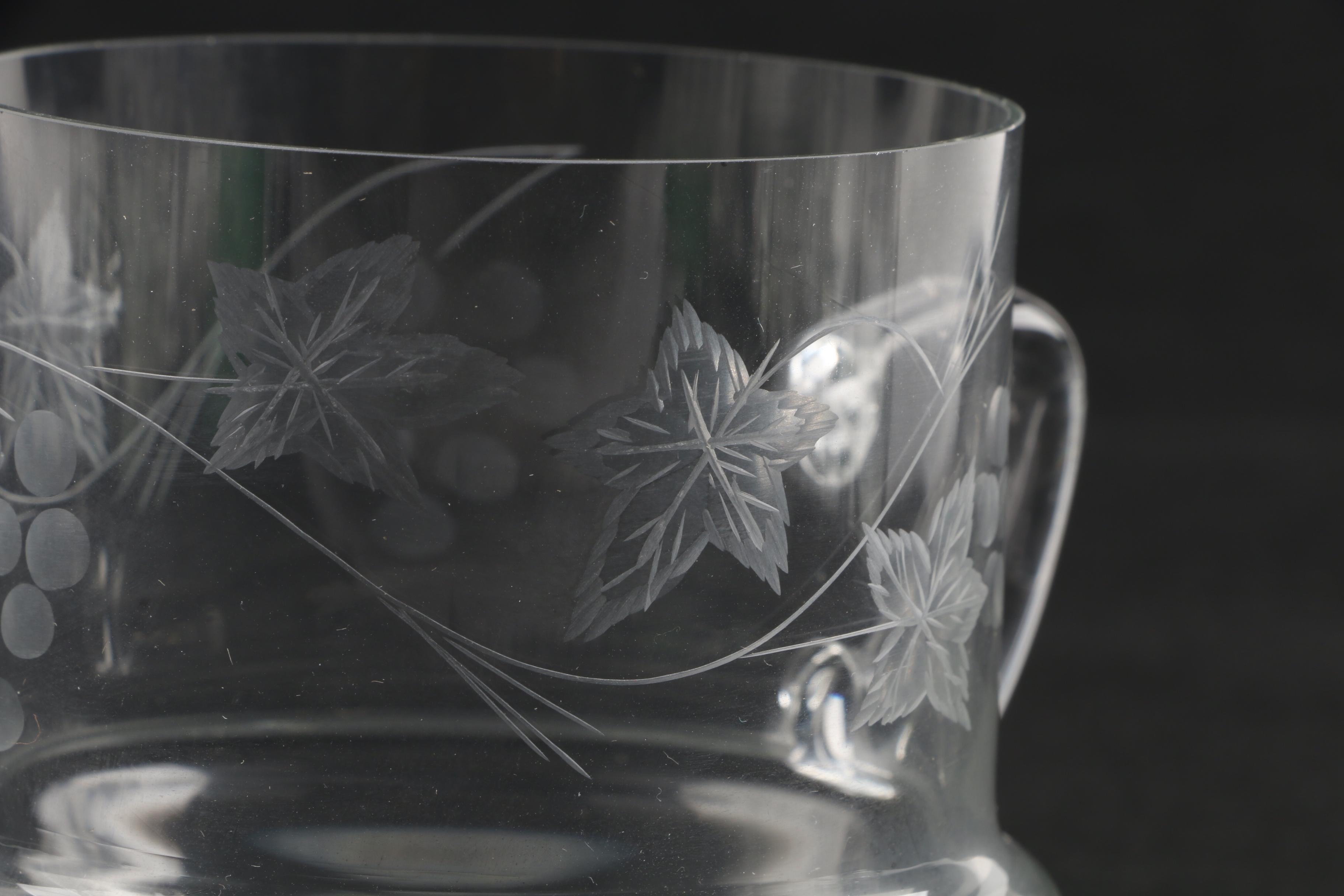 Glas Von Marion Etched Glass Punch Set