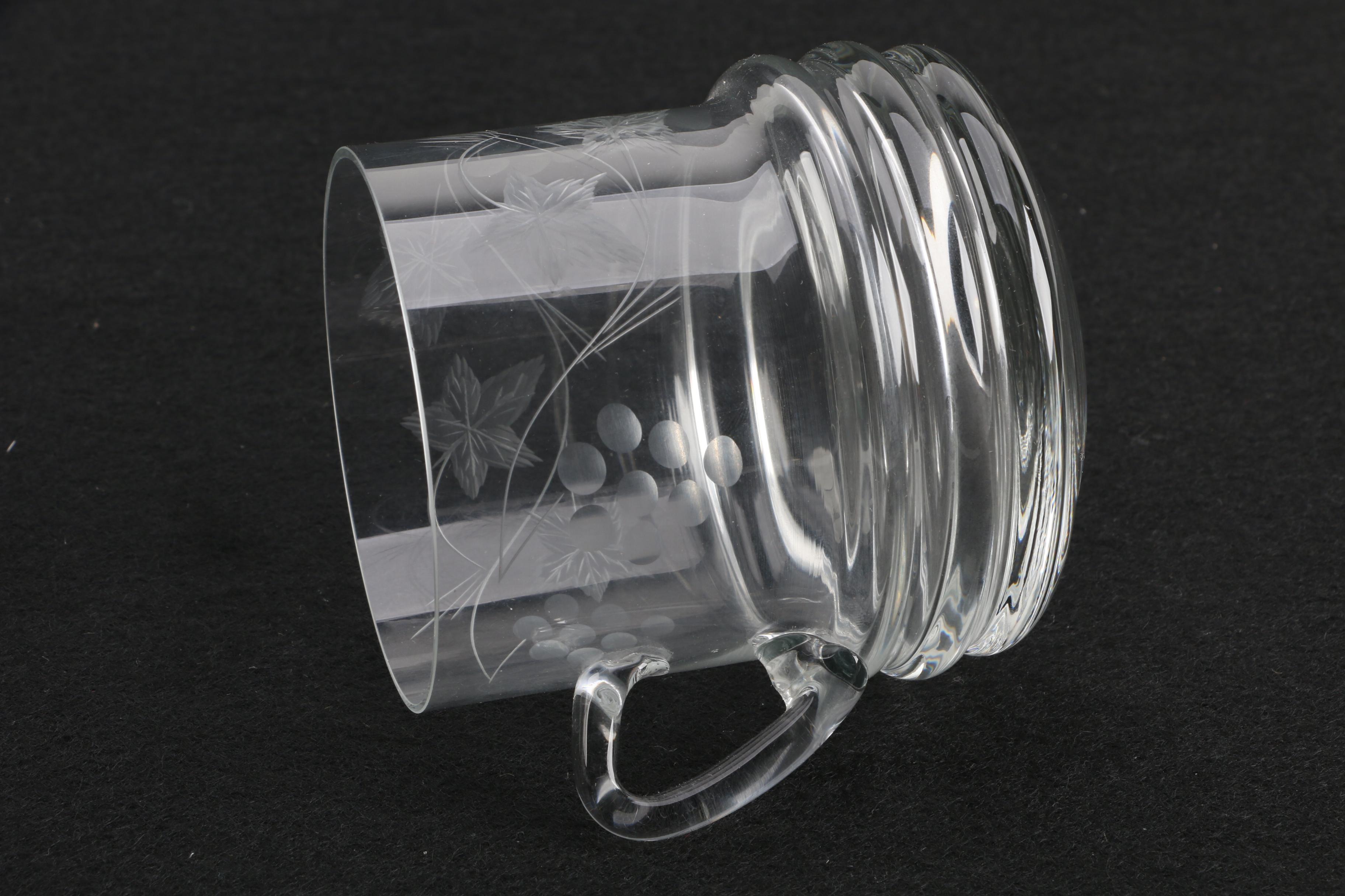 Glas Von Marion Etched Glass Punch Set