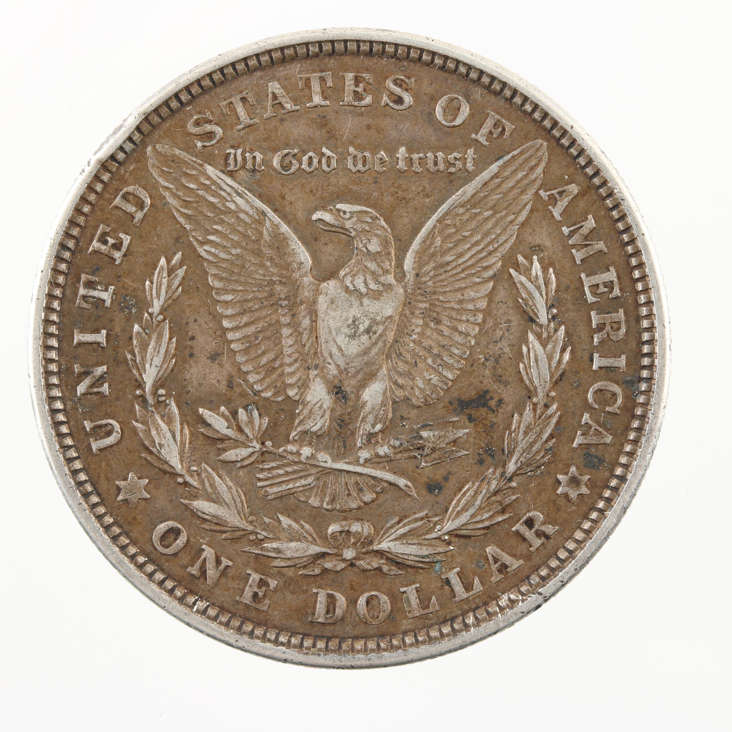 Group of Three Silver Morgan Dollars Including 1878, 1888, and 1921