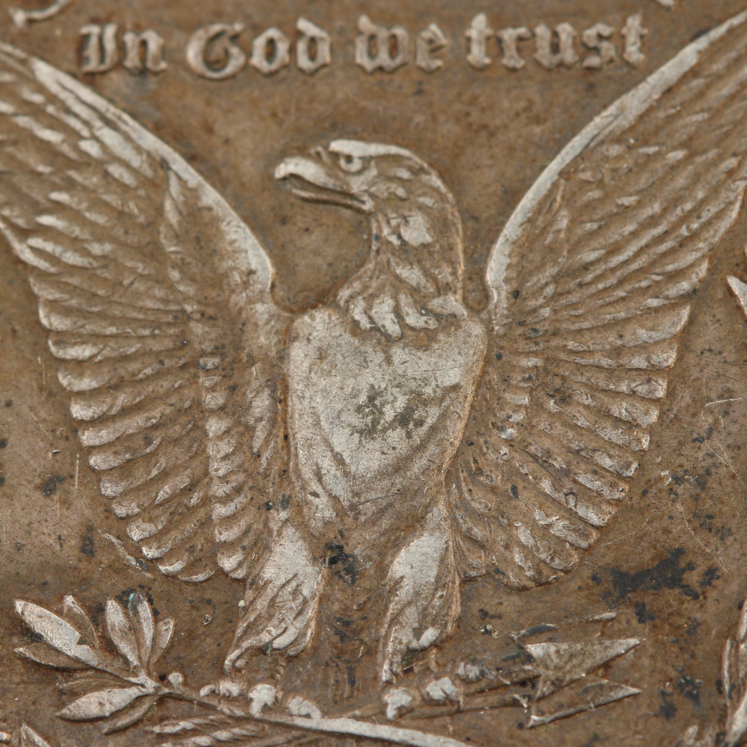 Group of Three Silver Morgan Dollars Including 1878, 1888, and 1921