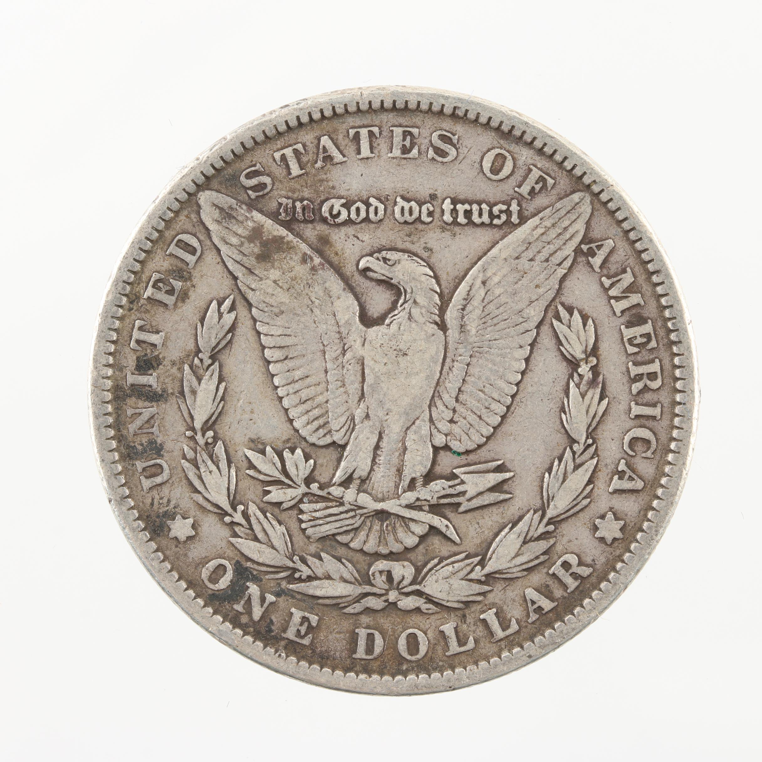 Group of Three Silver Morgan Dollars Including 1878, 1888, and 1921