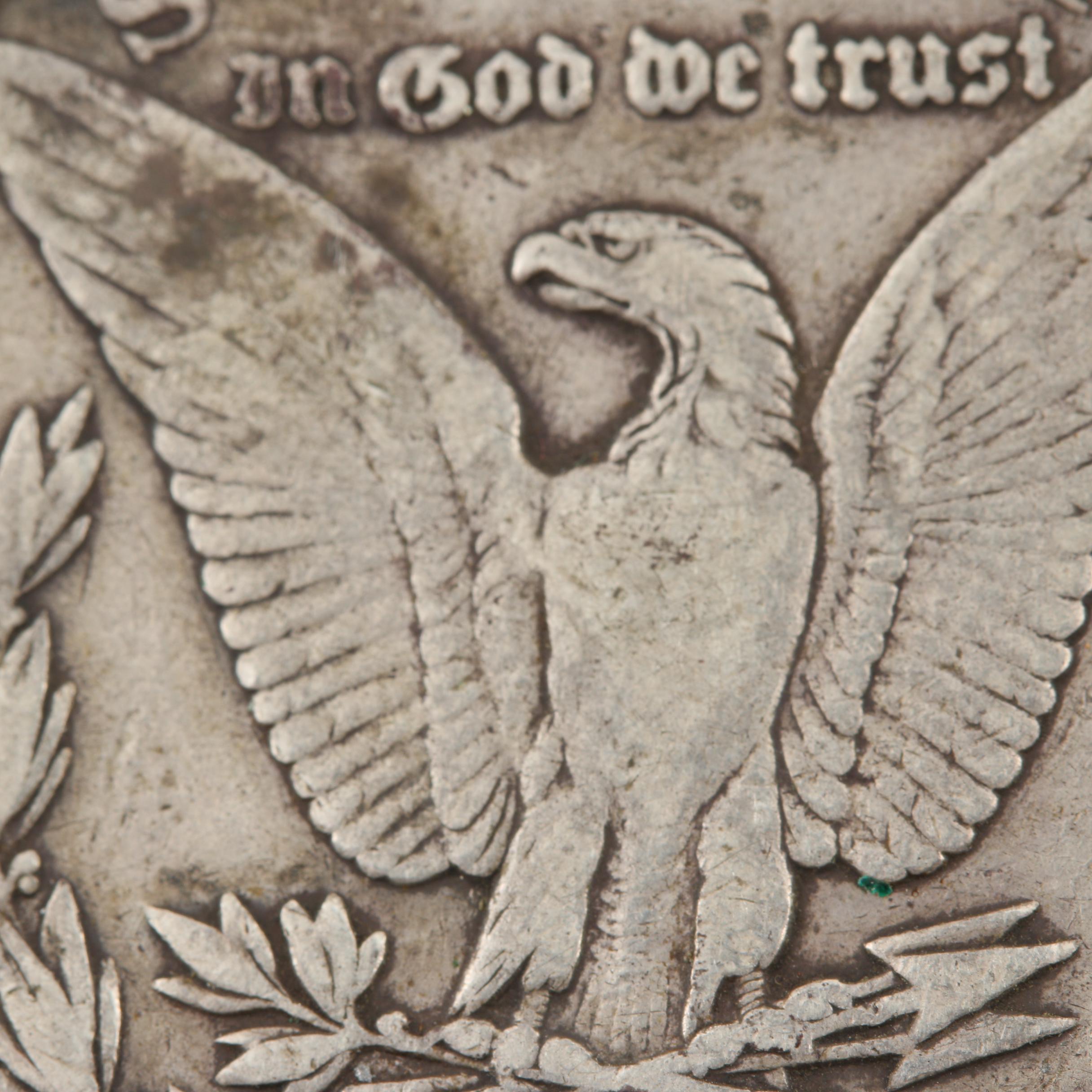 Group of Three Silver Morgan Dollars Including 1878, 1888, and 1921