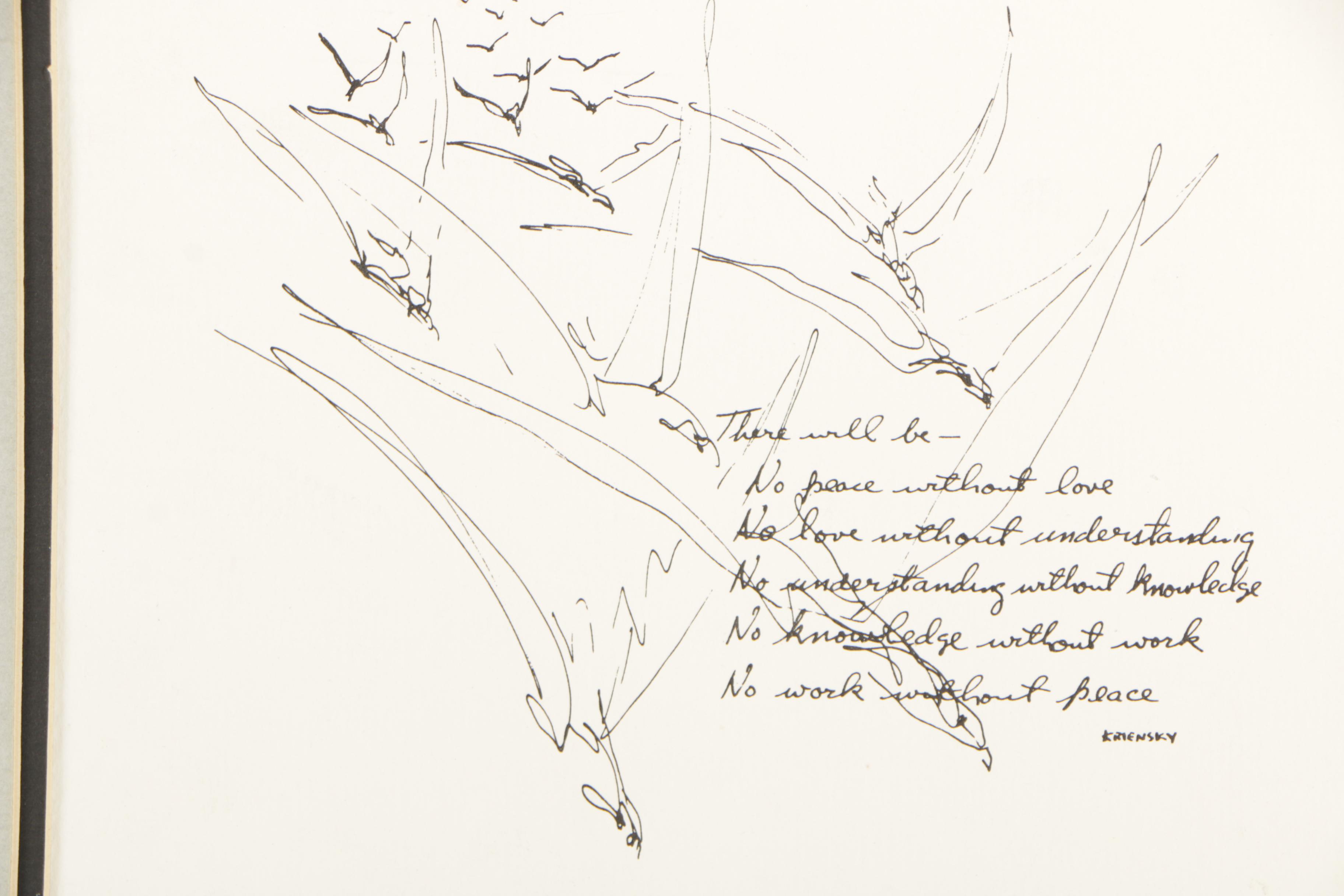 Morris Kriensky Lithograph Quote