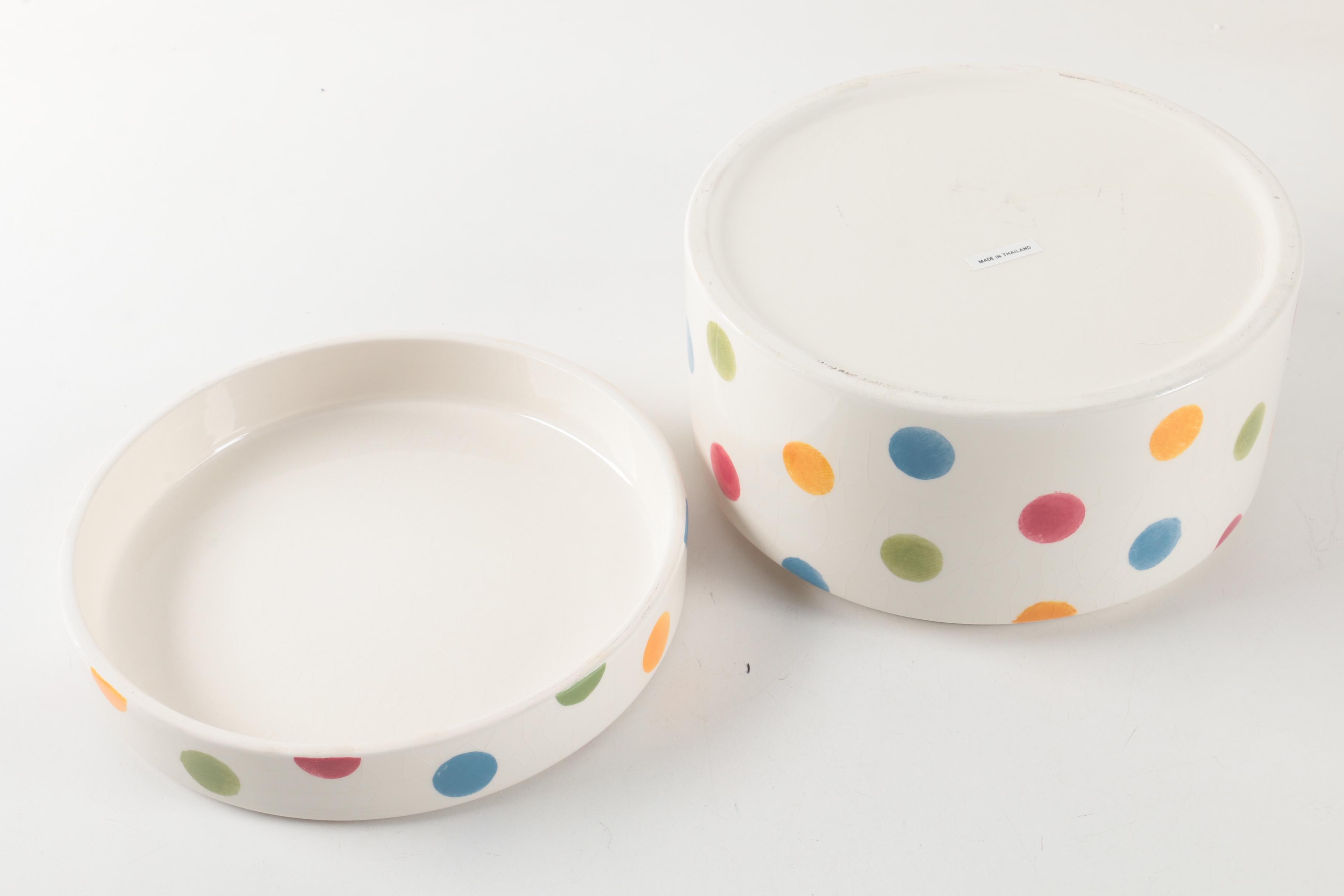 Polka Dot Ceramic Jar