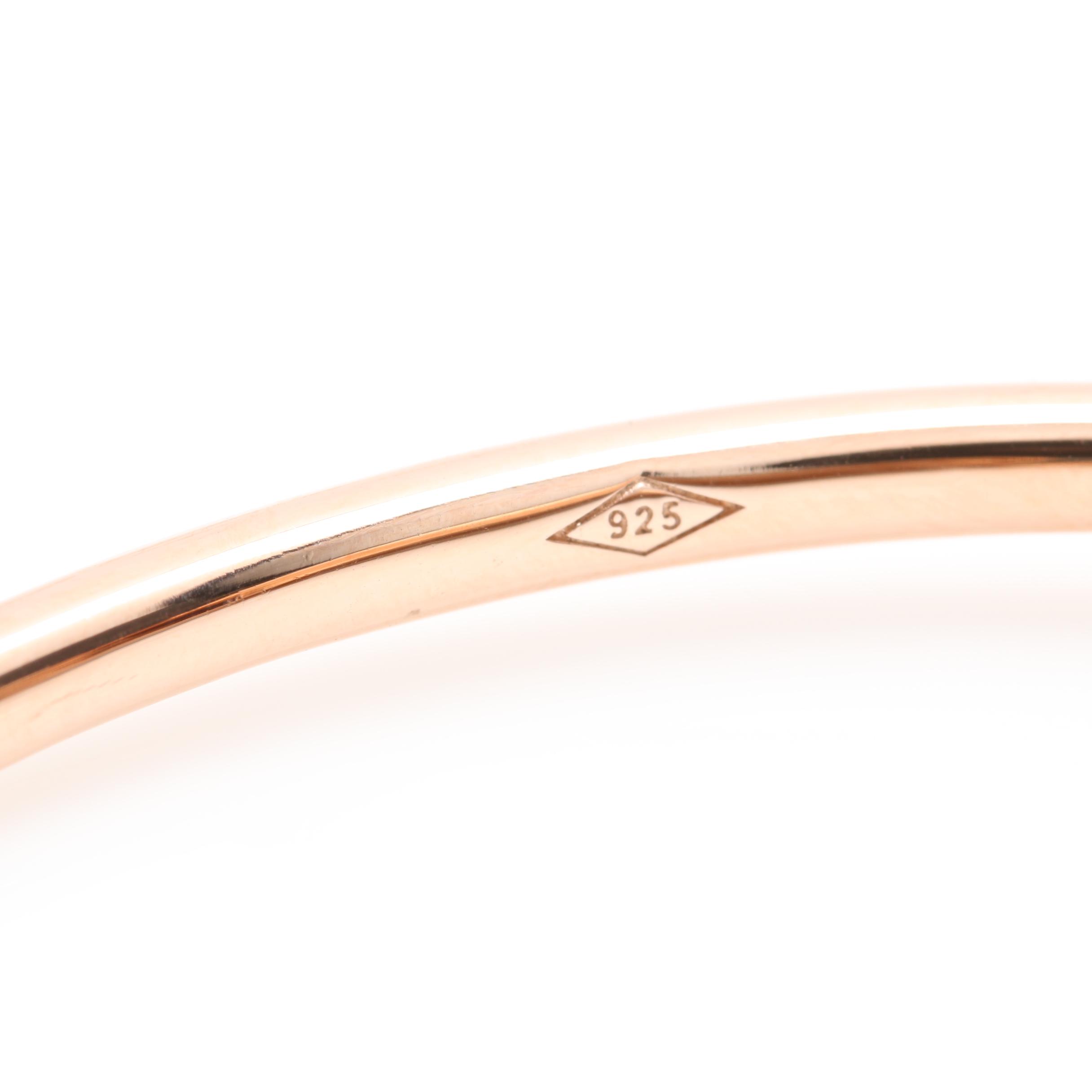 Di Modolo Gold Wash on Sterling Silver Wood Bangle Bracelet
