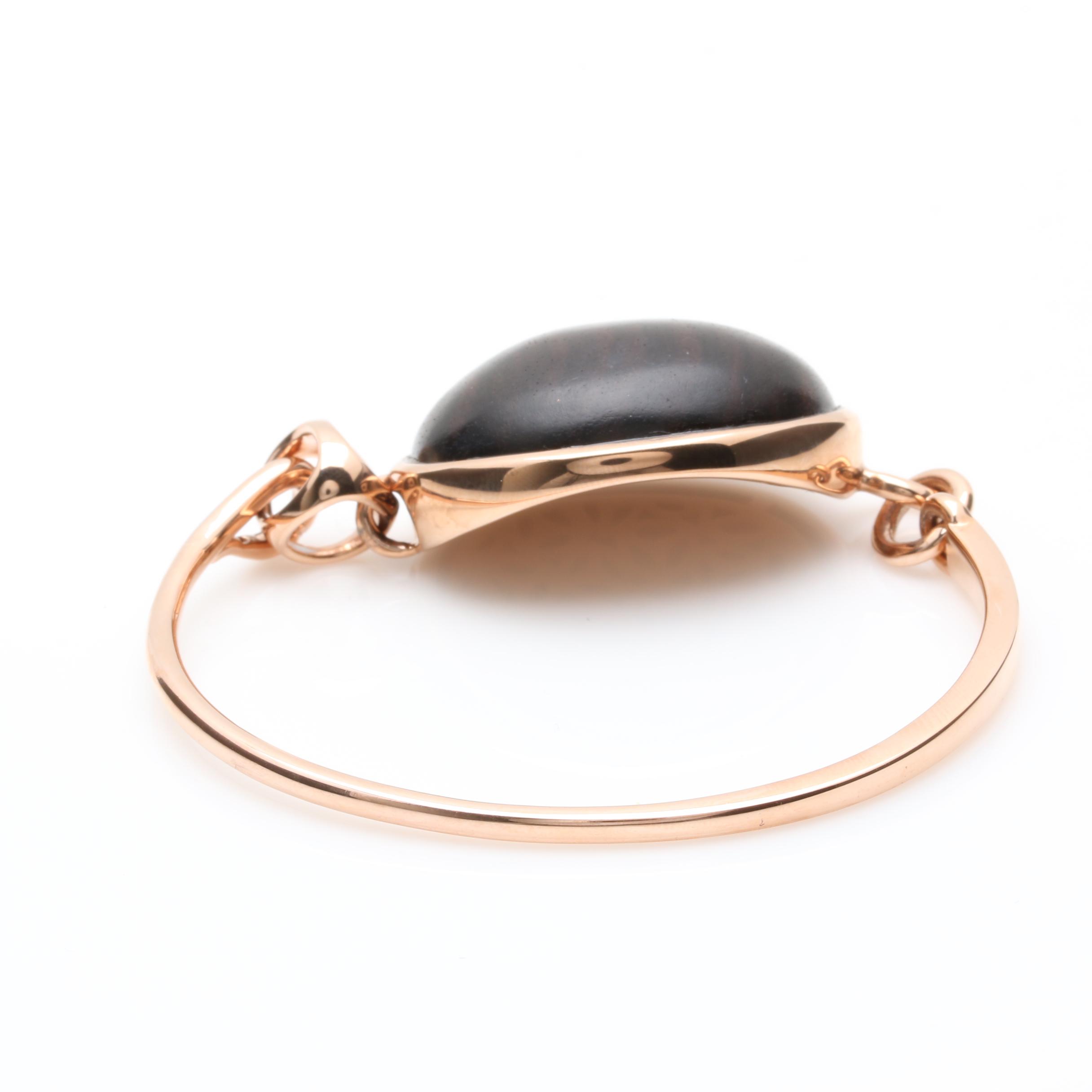 Di Modolo Gold Wash on Sterling Silver Wood Bangle Bracelet