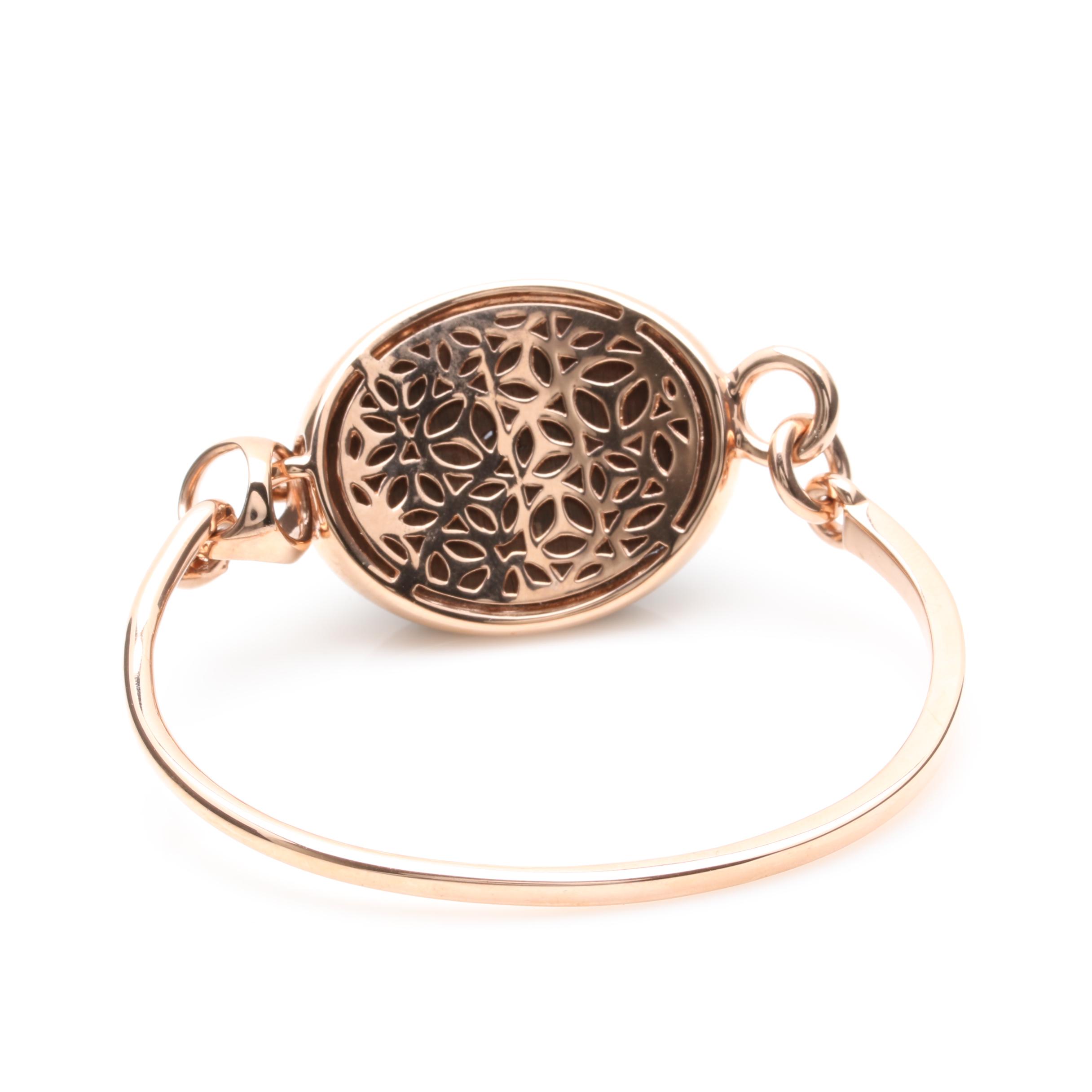 Di Modolo Gold Wash on Sterling Silver Wood Bangle Bracelet