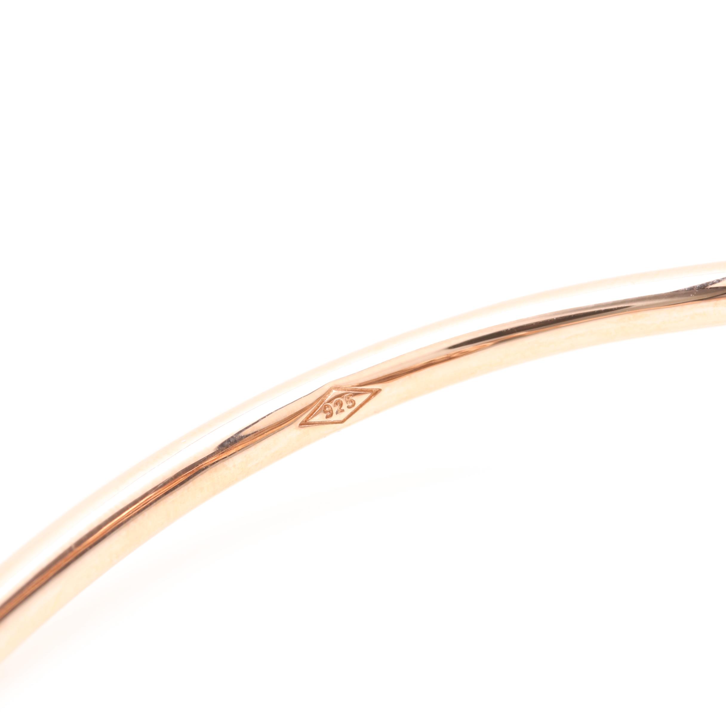 Di Modolo Gold Wash on Sterling Silver Wood Bangle Bracelet