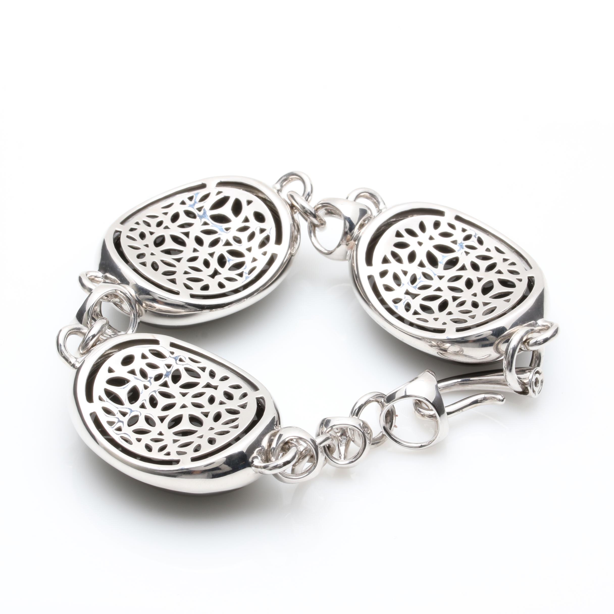 Di Modolo Sterling Silver Onyx Bracelet