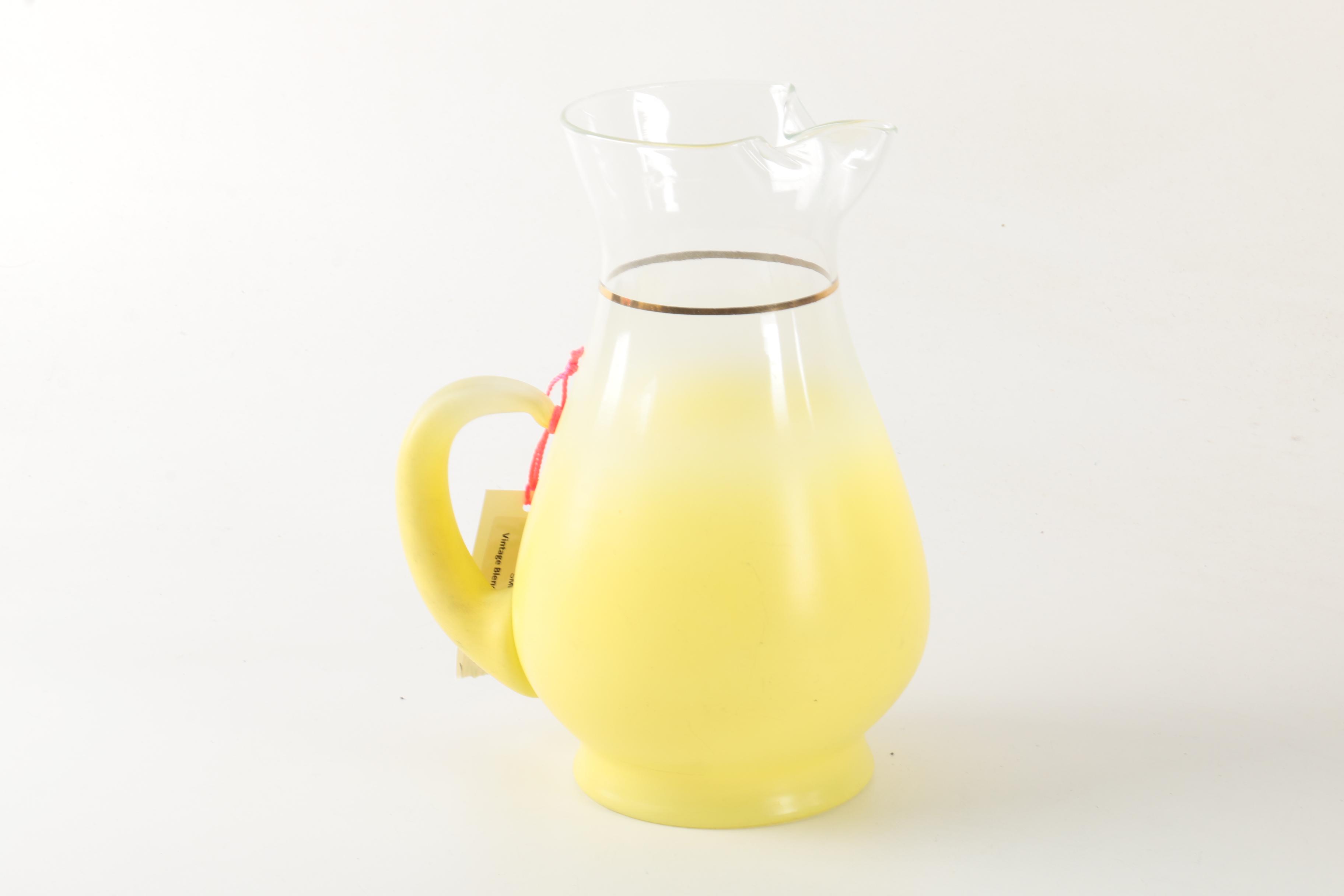 Vintage Yellow Blendo Glassware Set