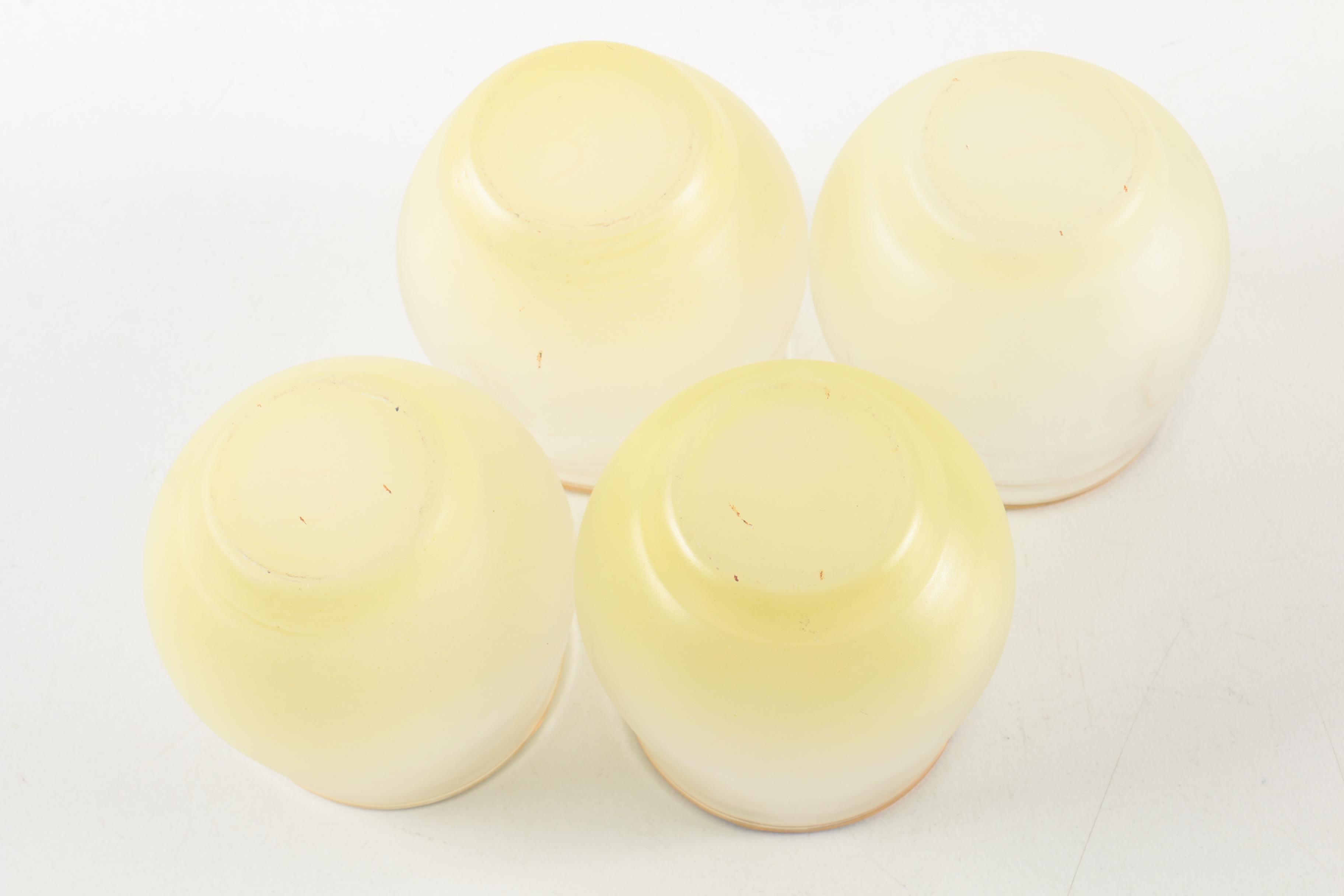 Vintage Yellow Blendo Glassware Set