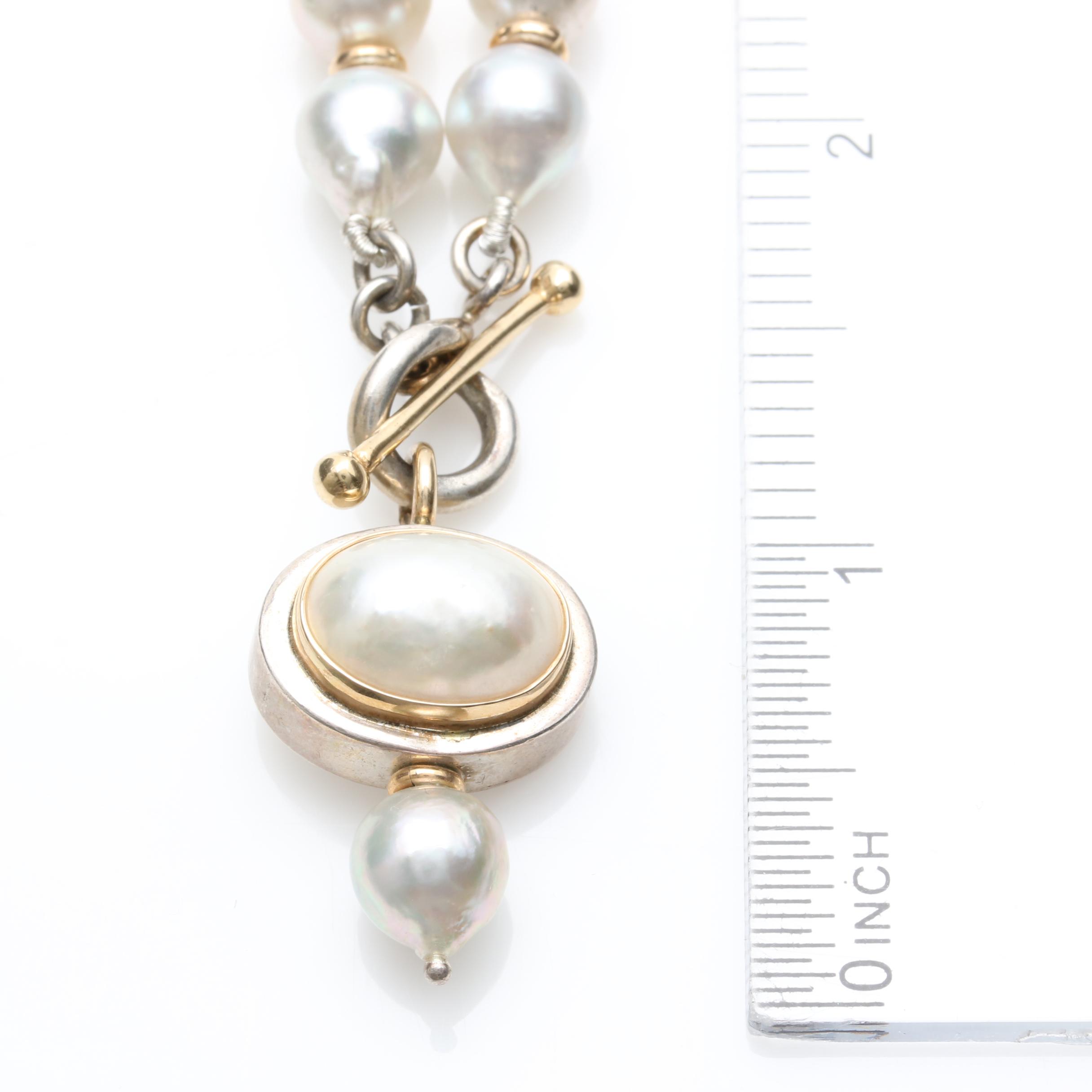 Michael Dawkins Sterling Silver Cultured Pearl Necklace