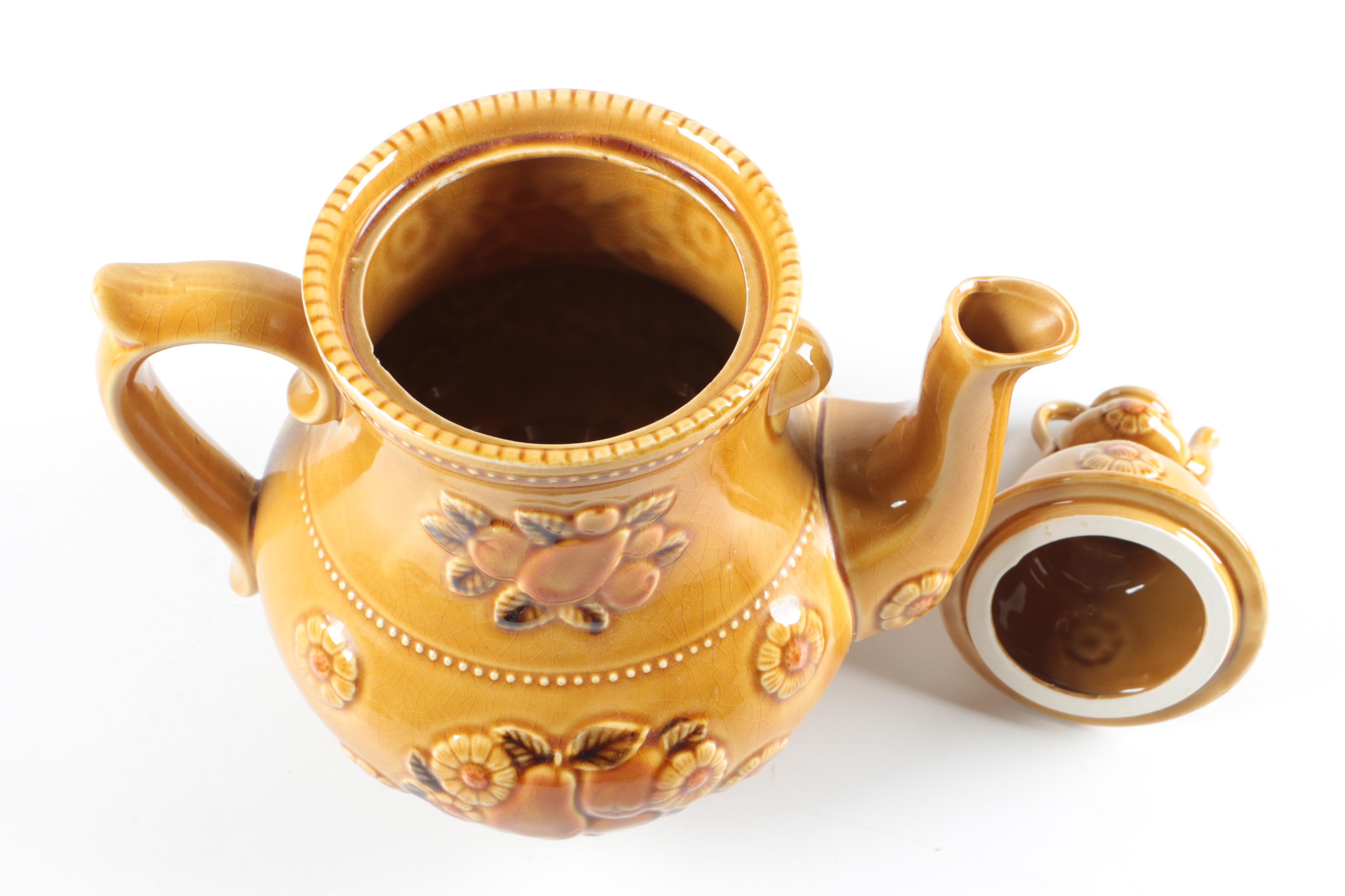 Vintage Ceramic Teapot Cookie Jar