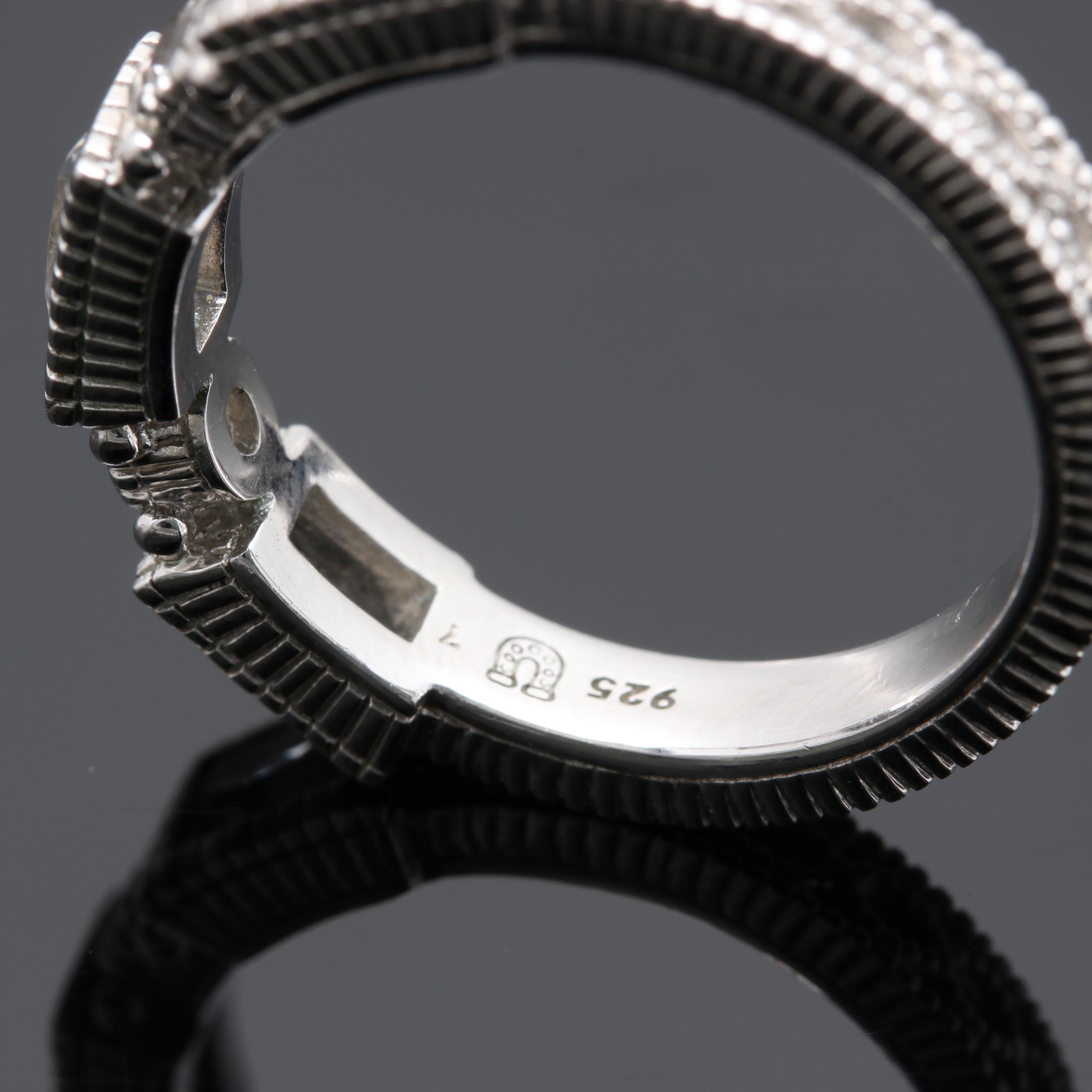 Assorted Sterling Silver Gemstone Rings