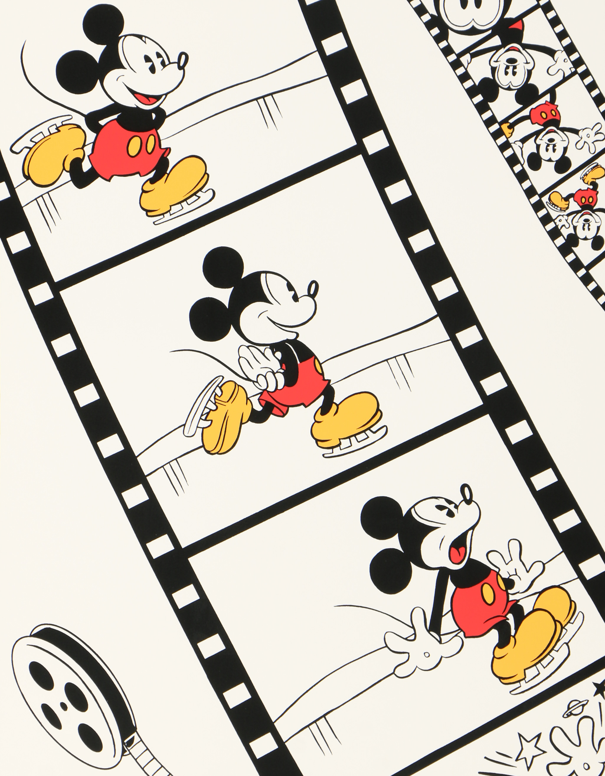 Sowa and Reiser Serigraph of Mickey Mouse on Ice Skates