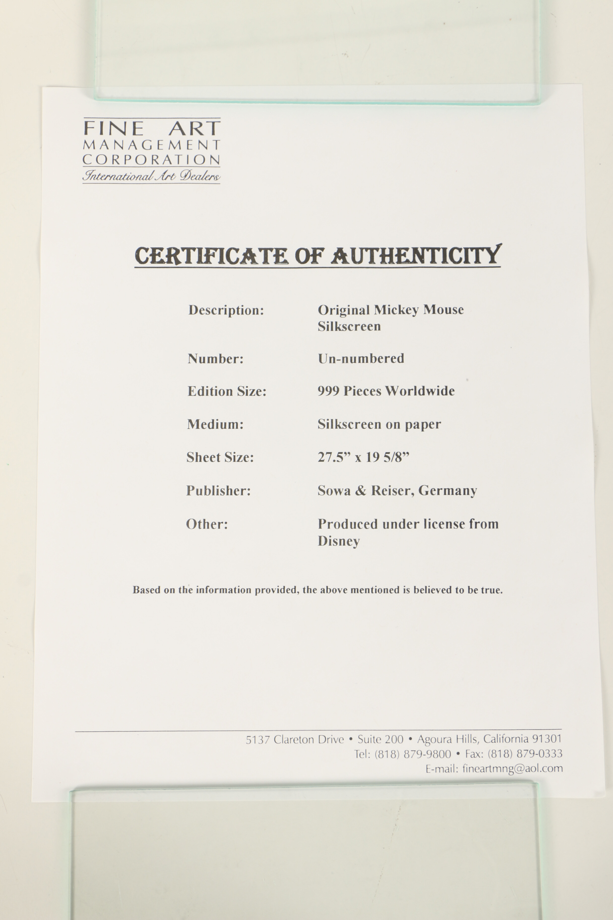 Sowa and Reiser Serigraph of Mickey Mouse on Ice Skates