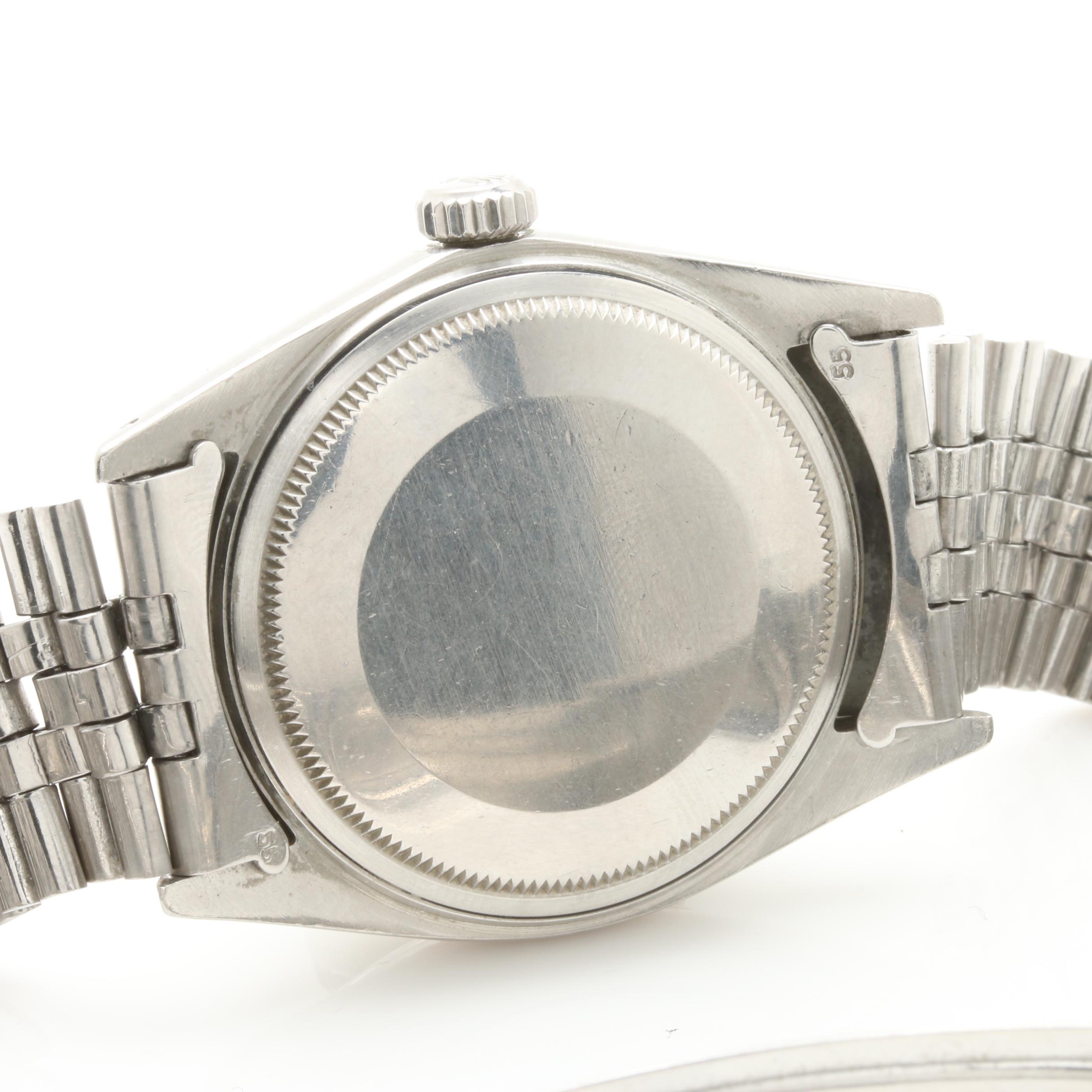 Rolex Stainless Steel and 14K White Gold Fluted Bezel Watch