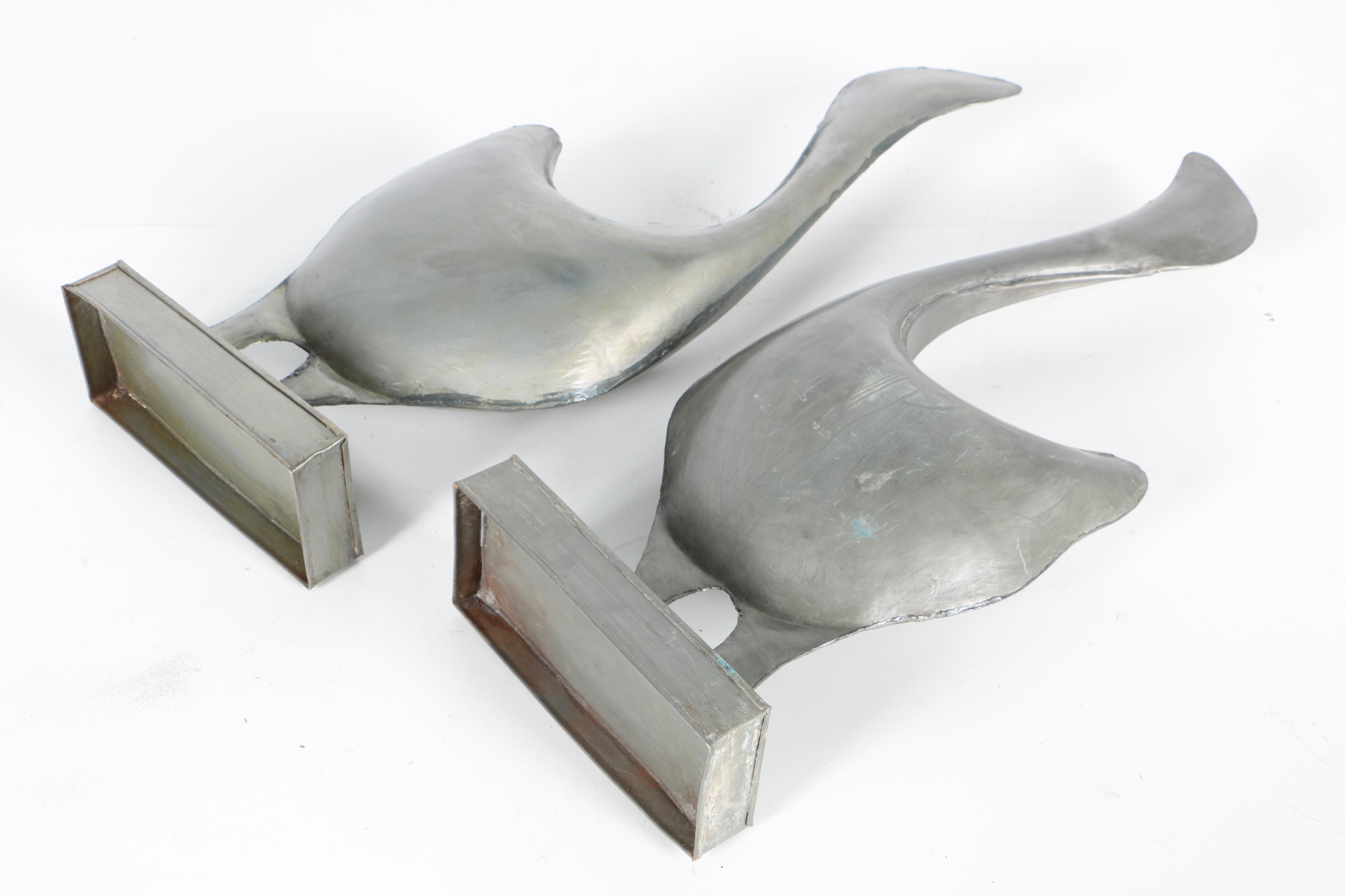 Metal Geese Bookends