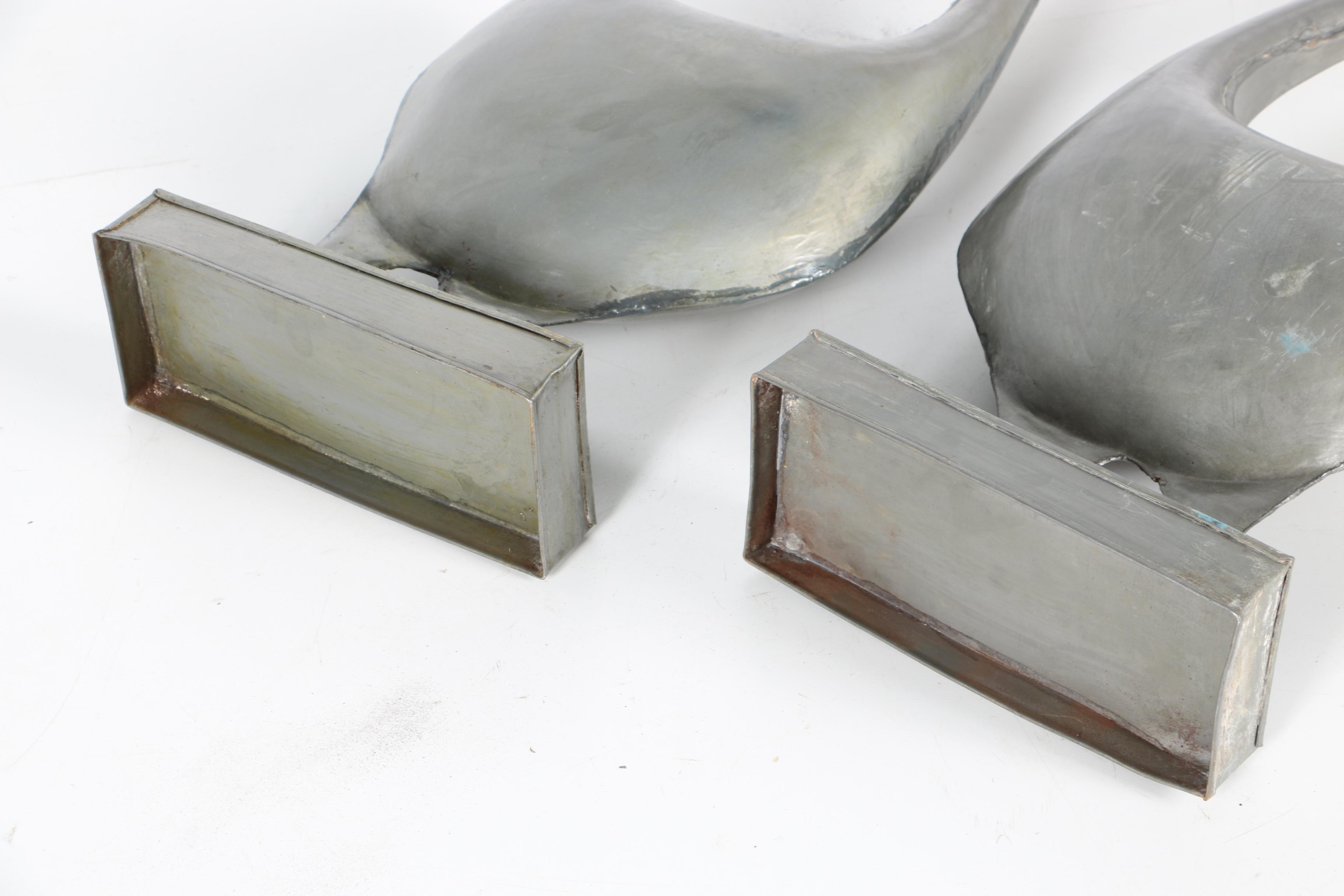 Metal Geese Bookends