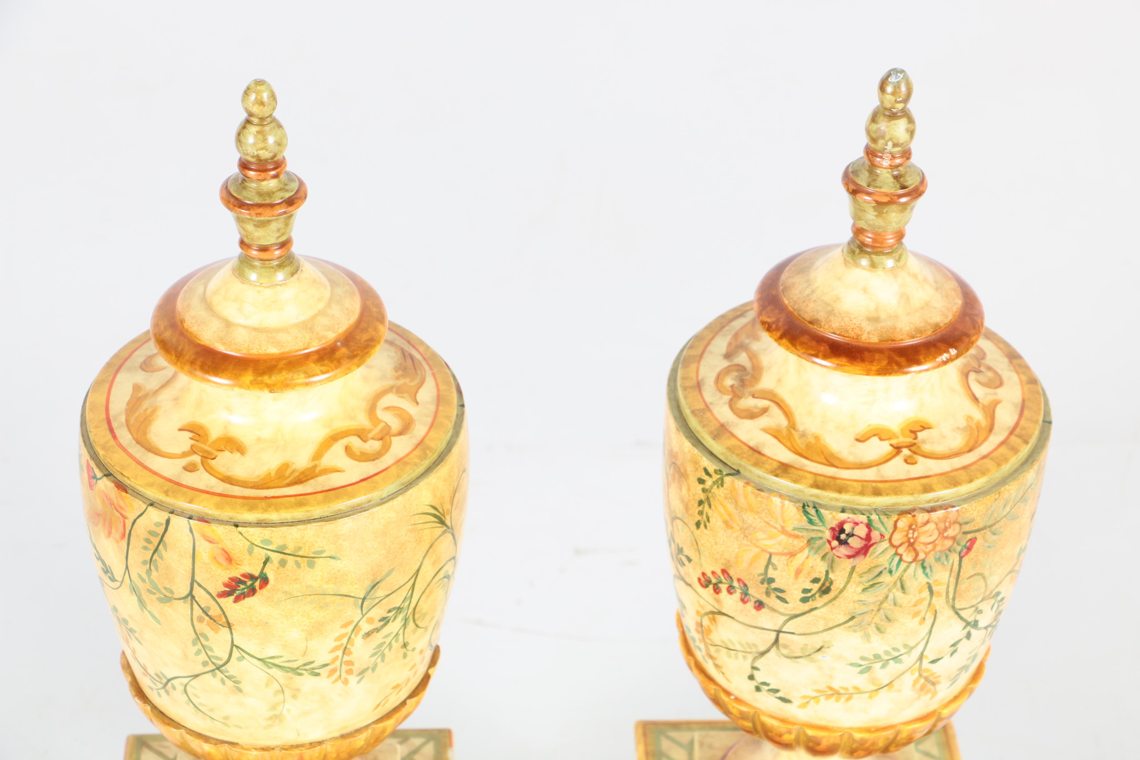 Decorative Flowering Vines Urns