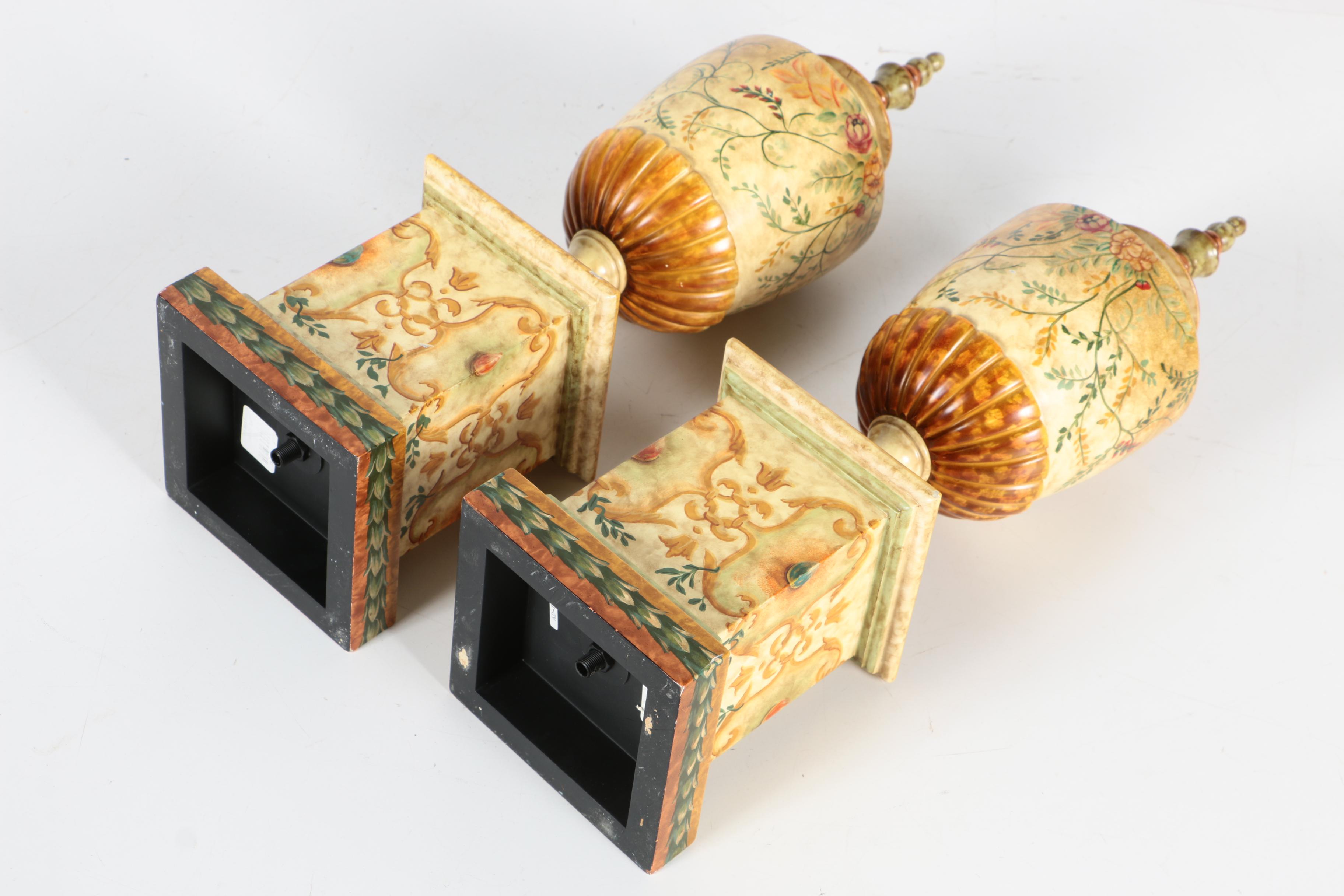 Decorative Flowering Vines Urns