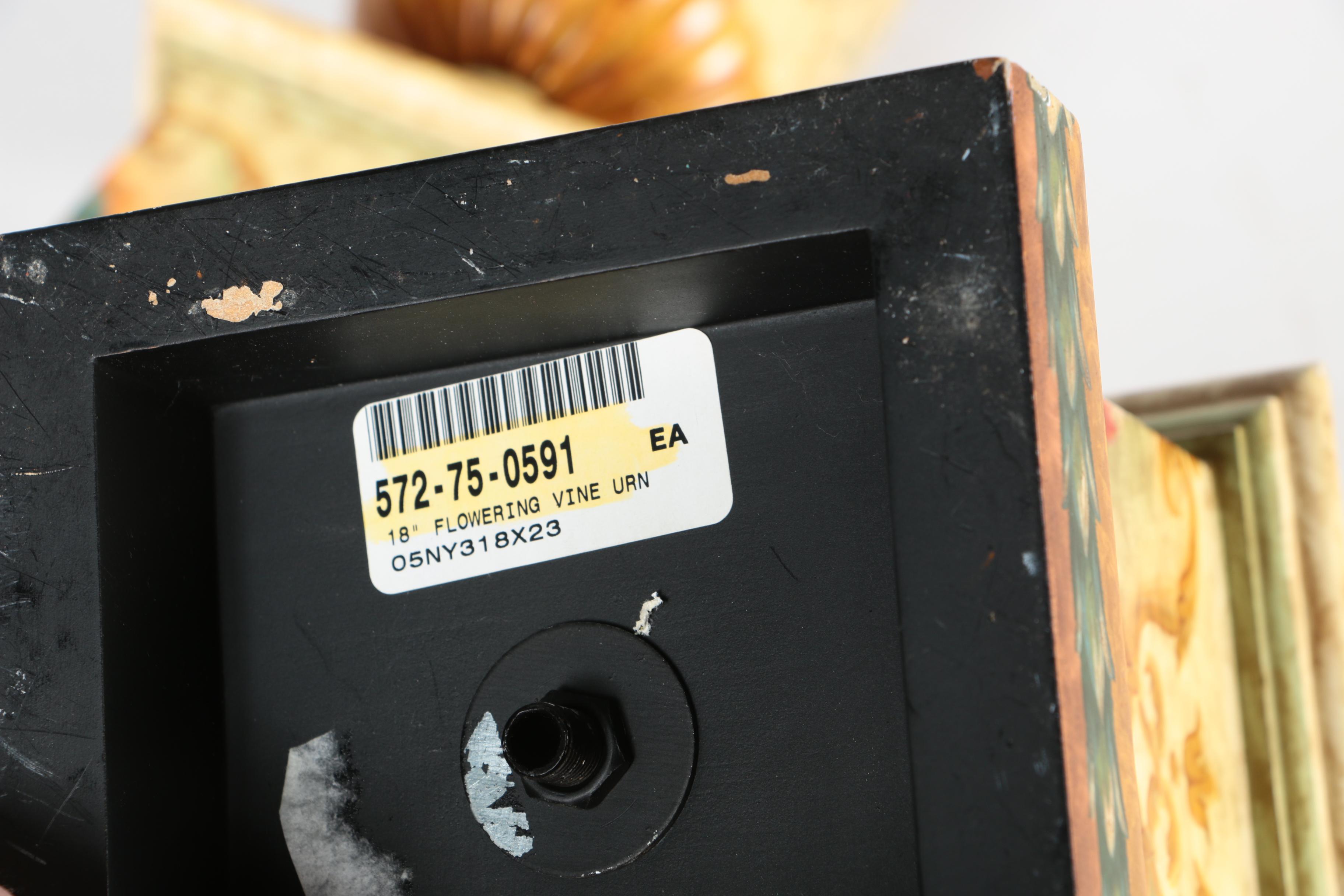 Decorative Flowering Vines Urns