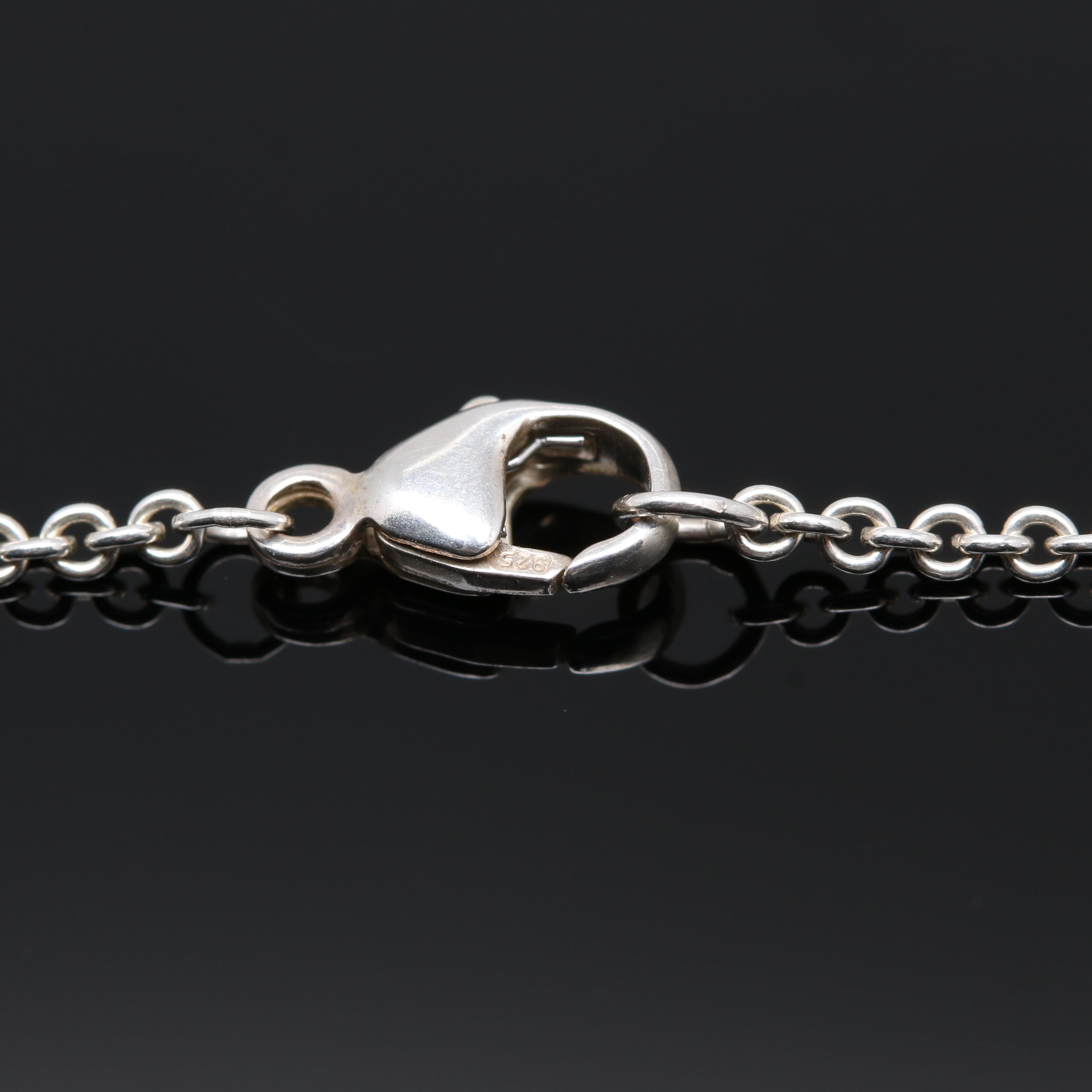 Sterling Silver Citrine Pendant Necklace and Cultured Pearl Necklace