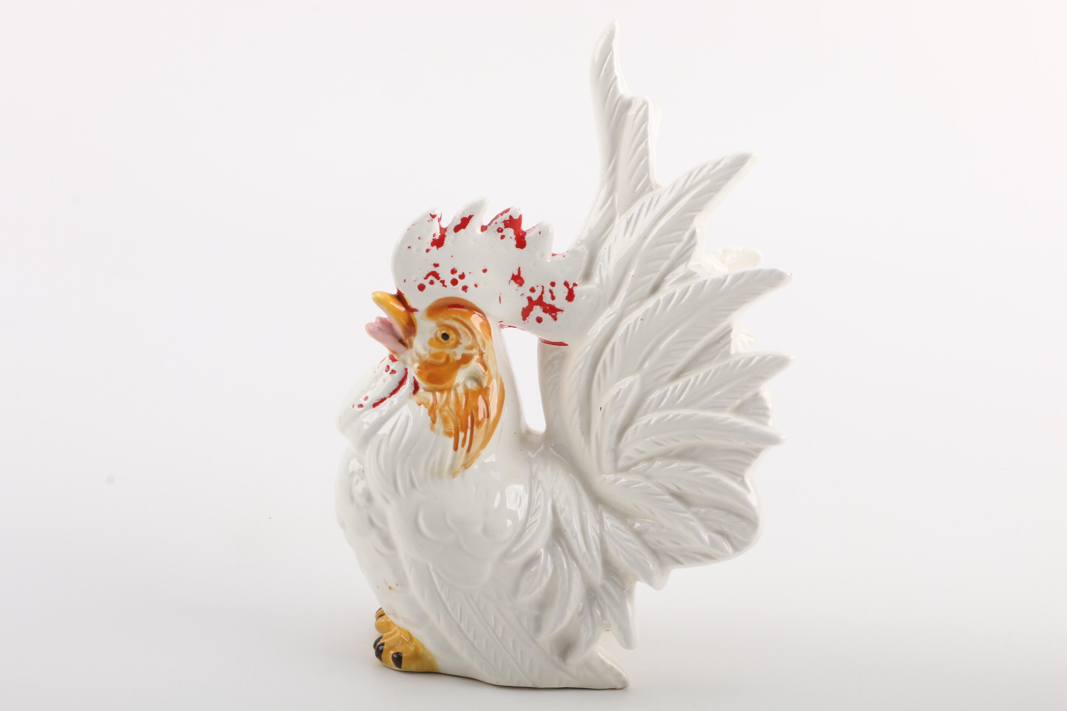 Rooster and Chicken Figurines