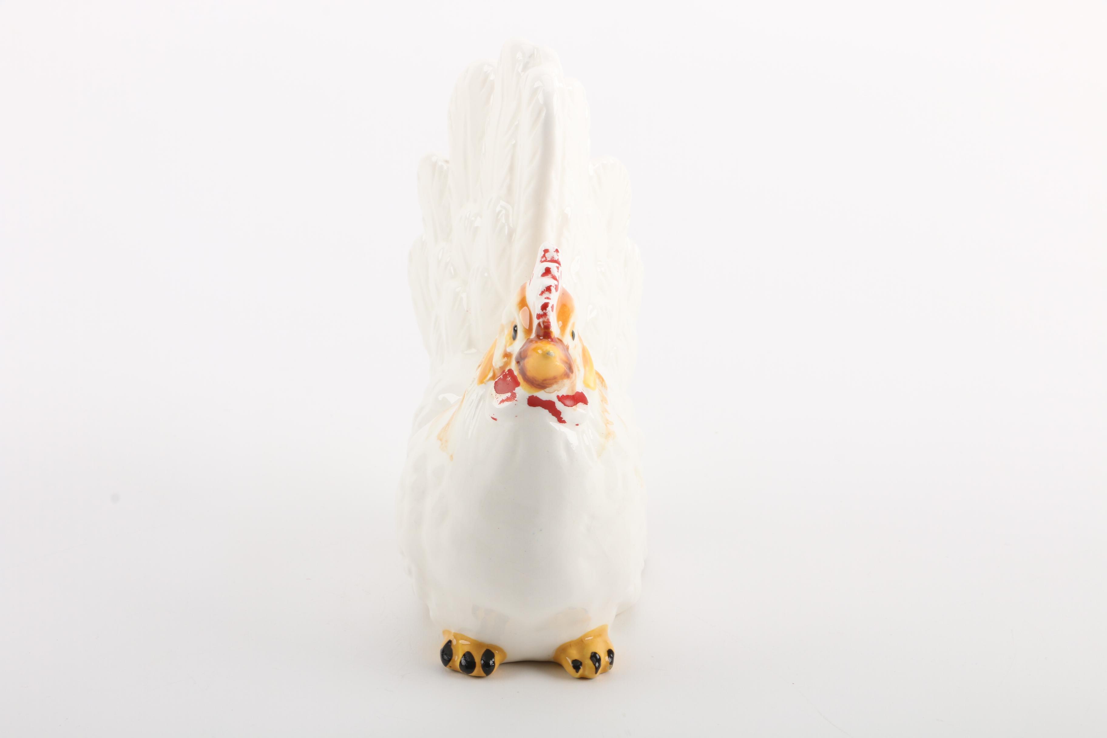 Rooster and Chicken Figurines