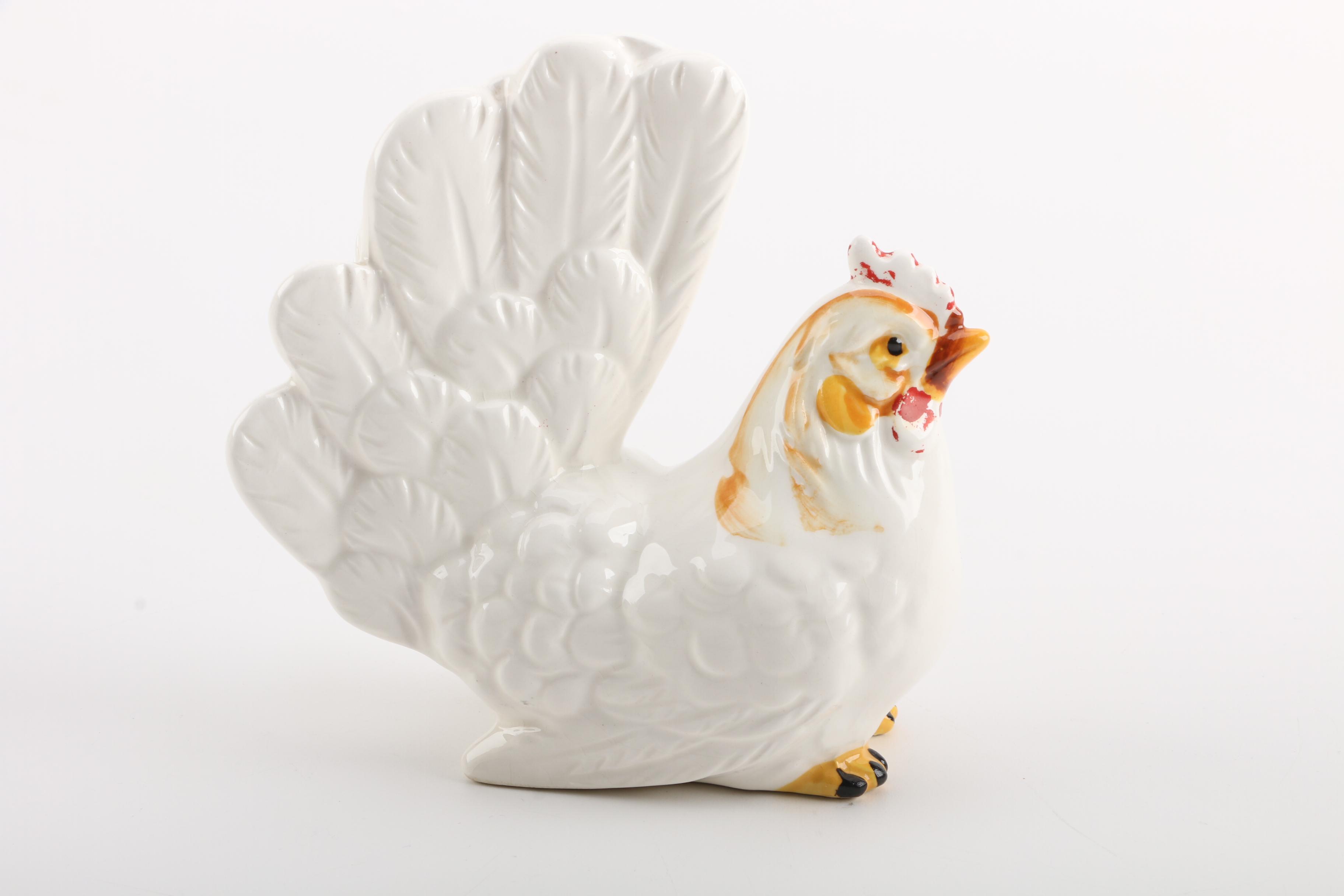 Rooster and Chicken Figurines