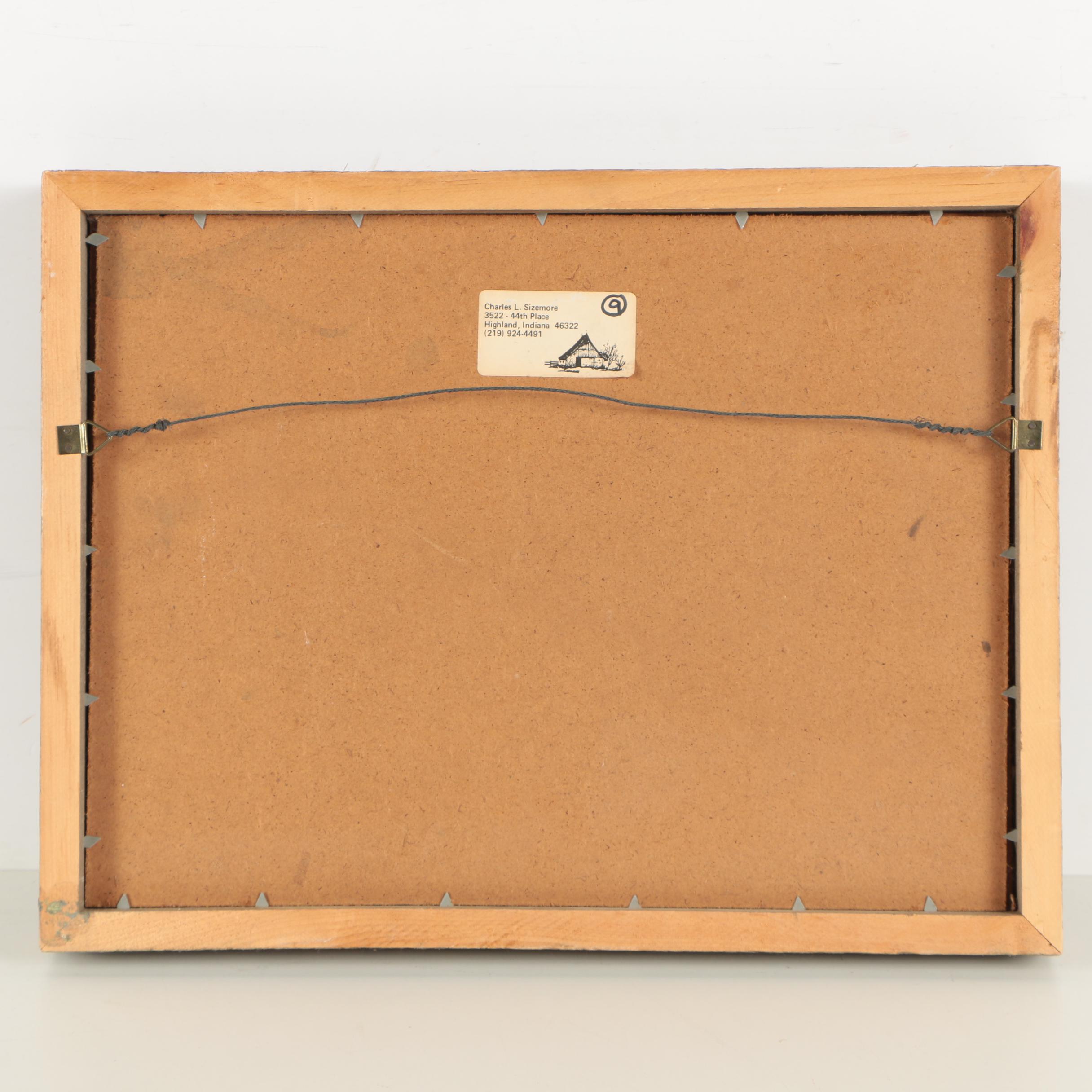 Charles L. Sizemore Acrylic Pastoral Painting