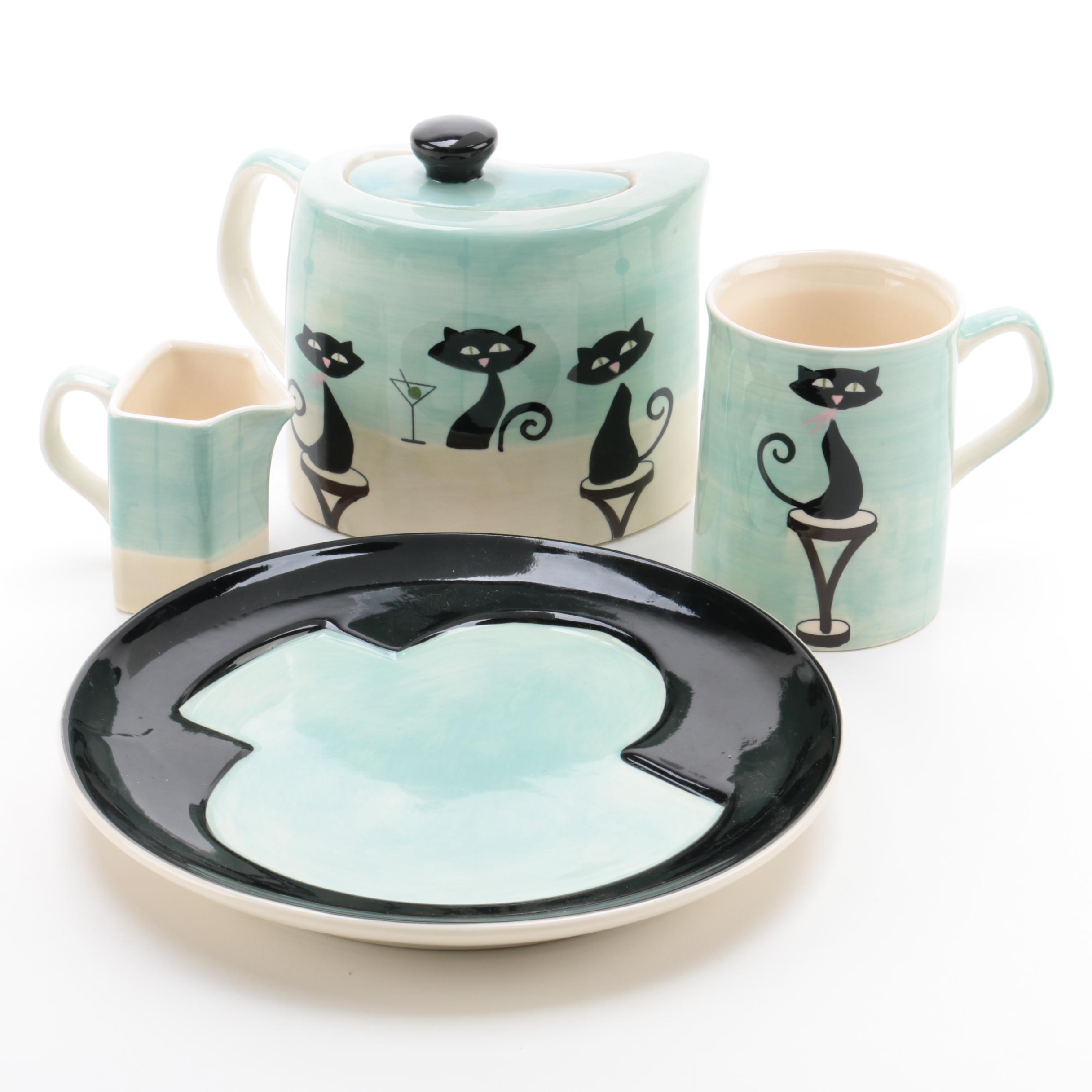 HuesNBrews Cat Themed Tea Set