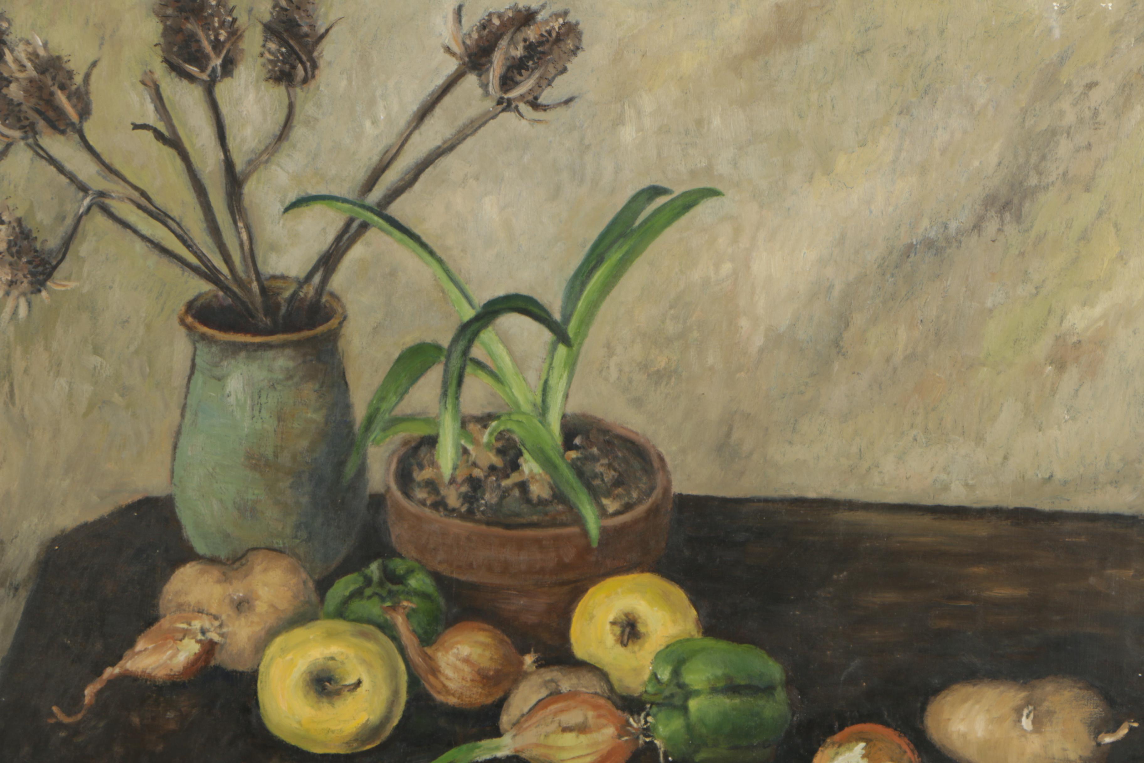 James Doversberger Oil Painting "Still Life with Amaryllis"