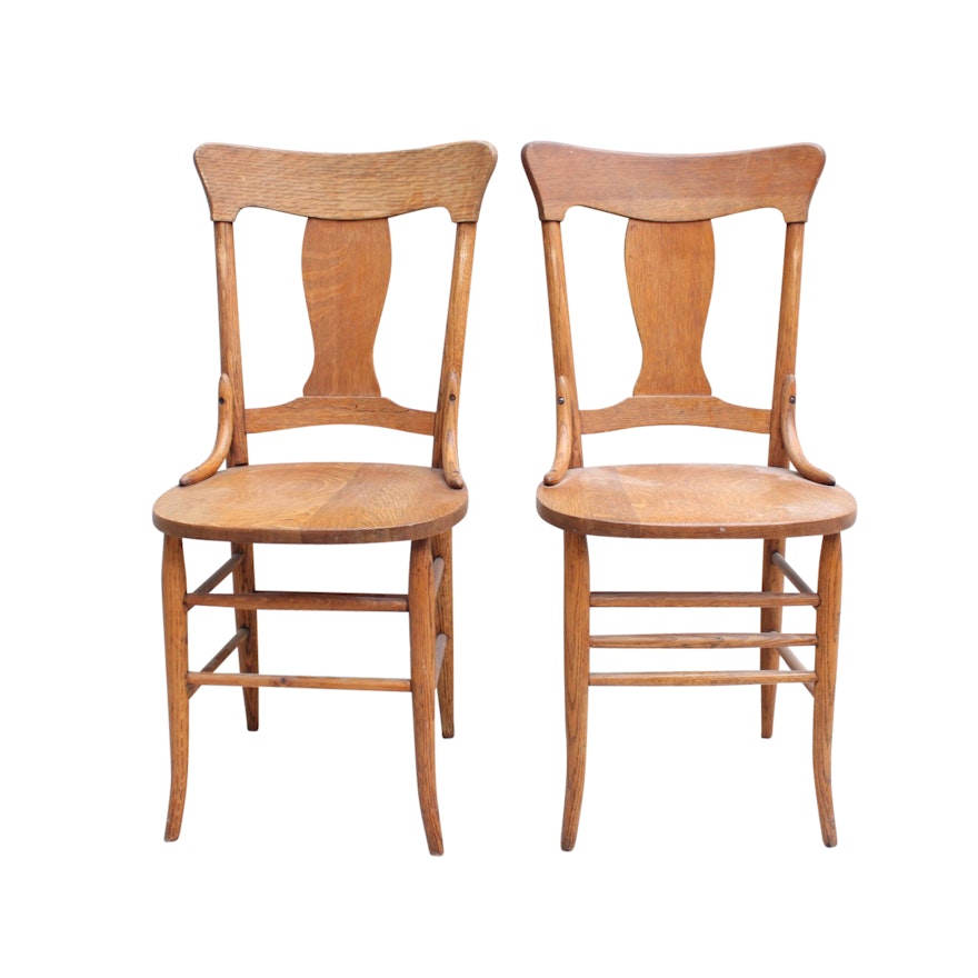 Vintage Oak Side Chairs