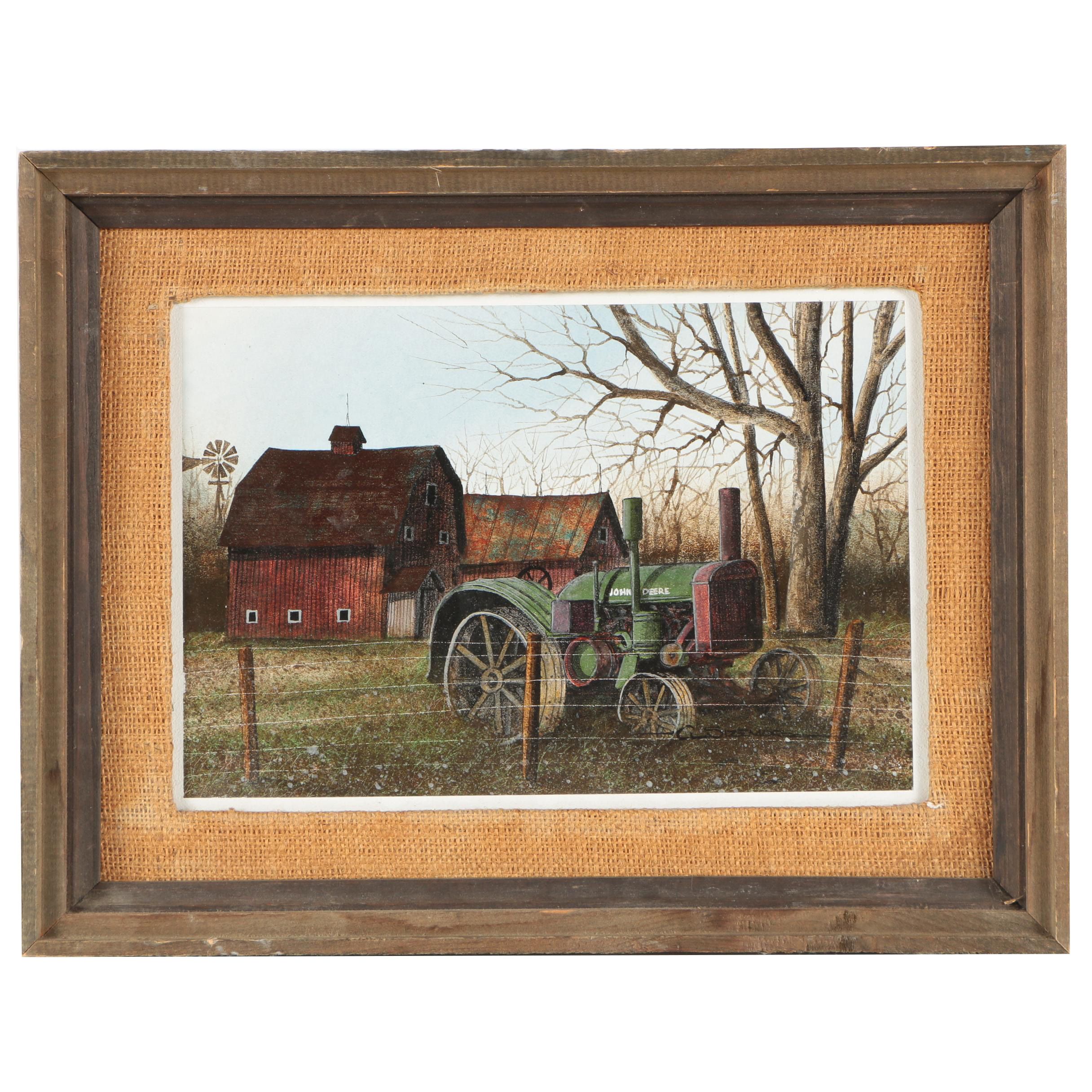Charles L. Sizemore Acrylic Pastoral Painting