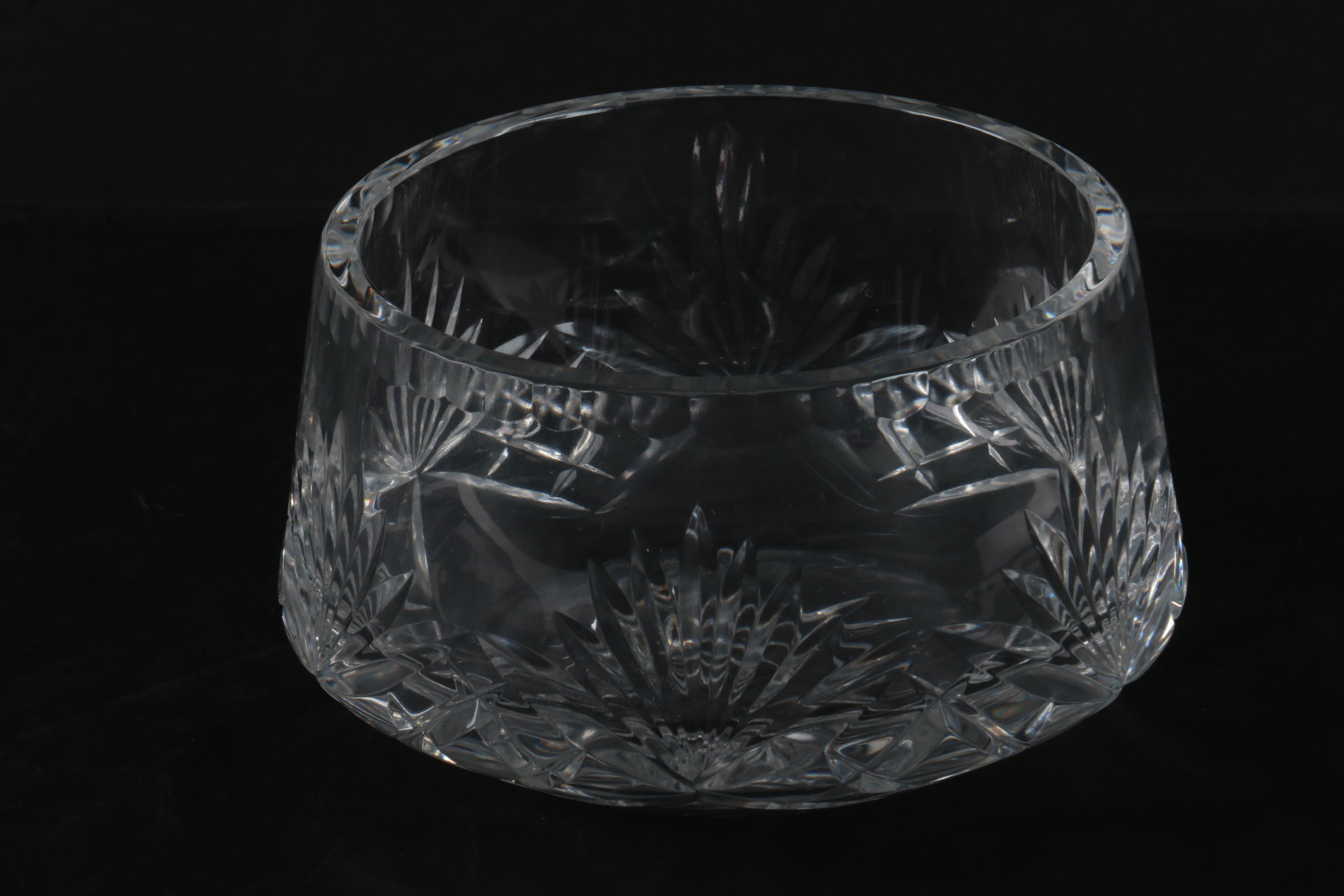 Rogaska Crystal Candleholders and a Bowl