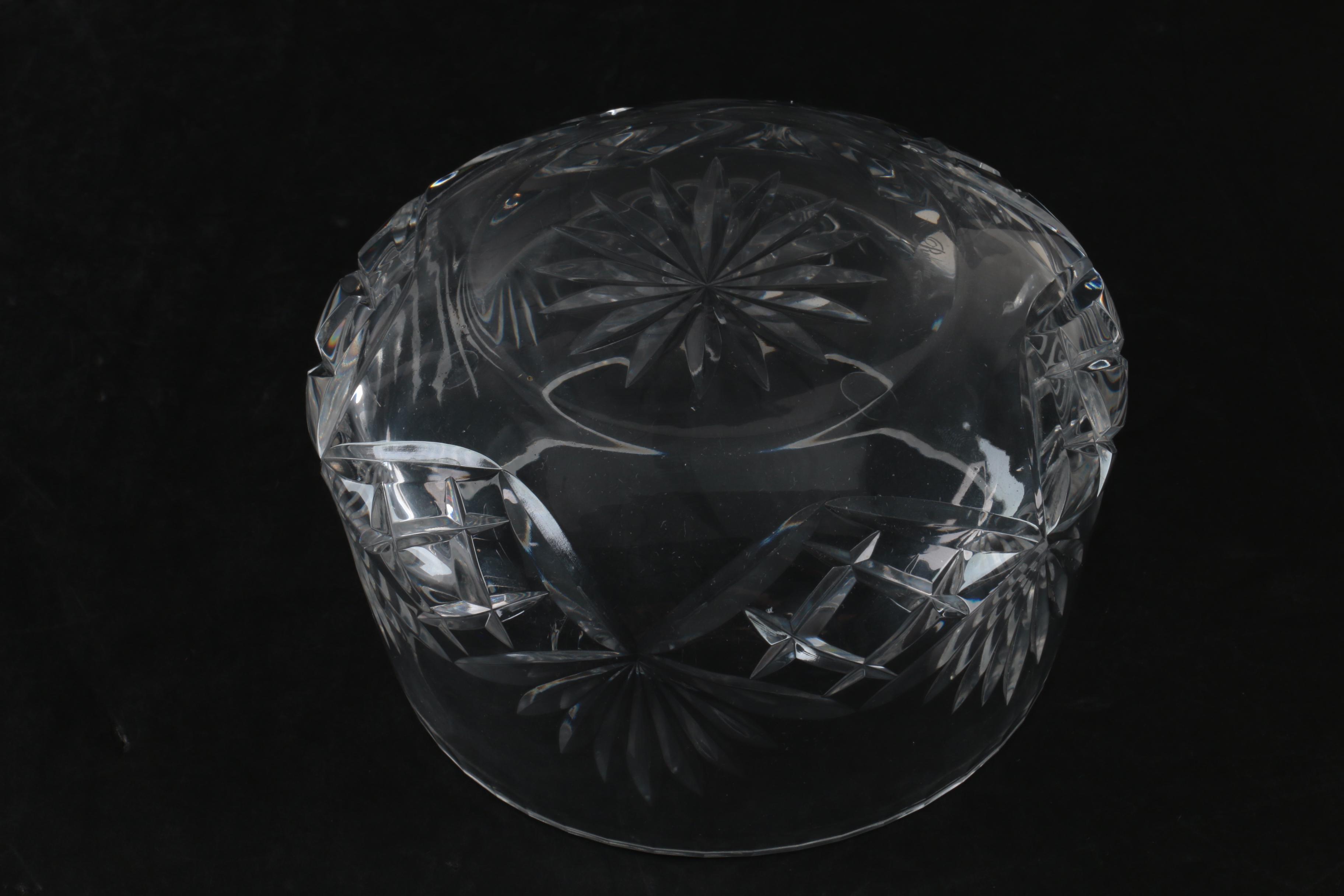 Rogaska Crystal Candleholders and a Bowl