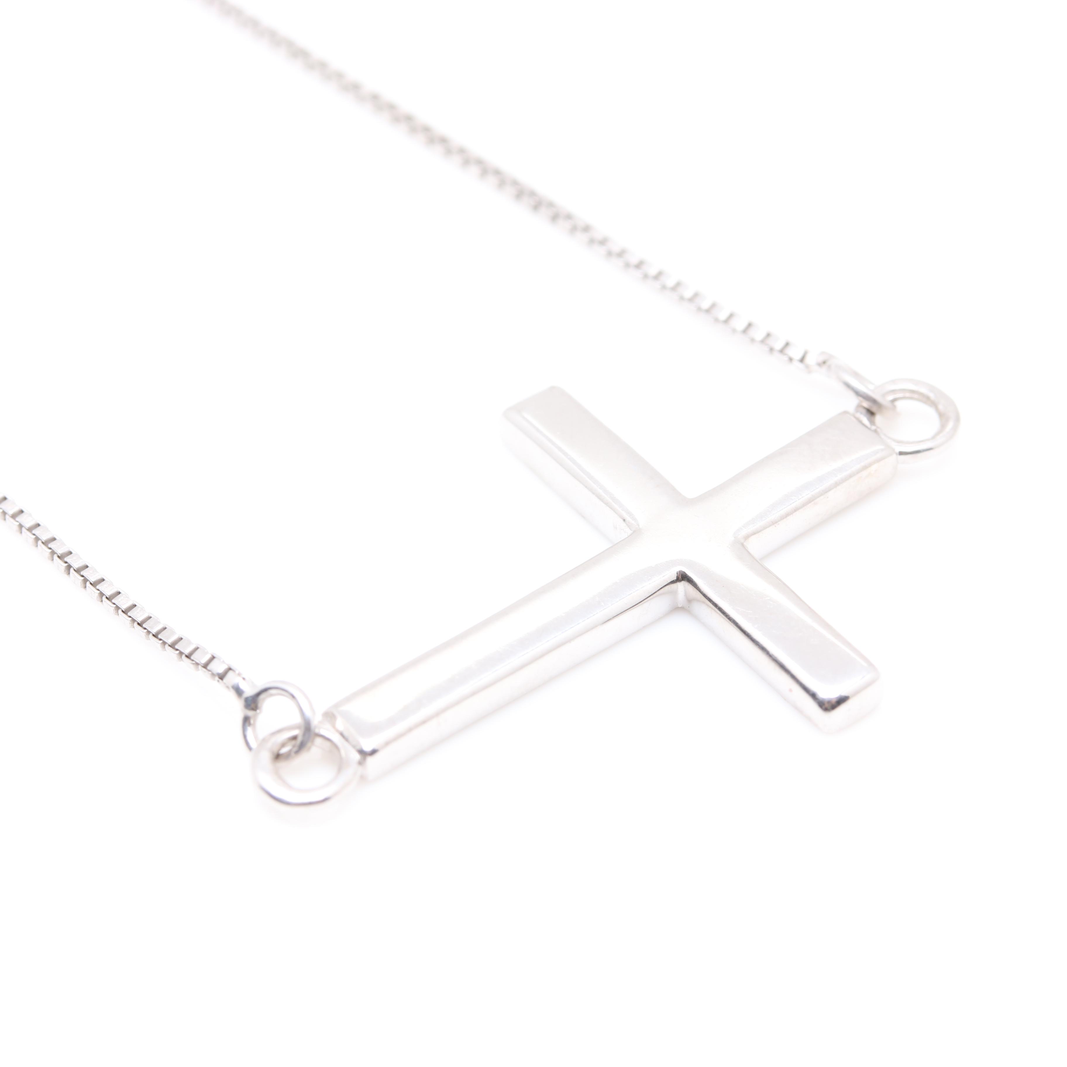 Sterling Silver Necklace and Earrings Including Diamonds and Glass