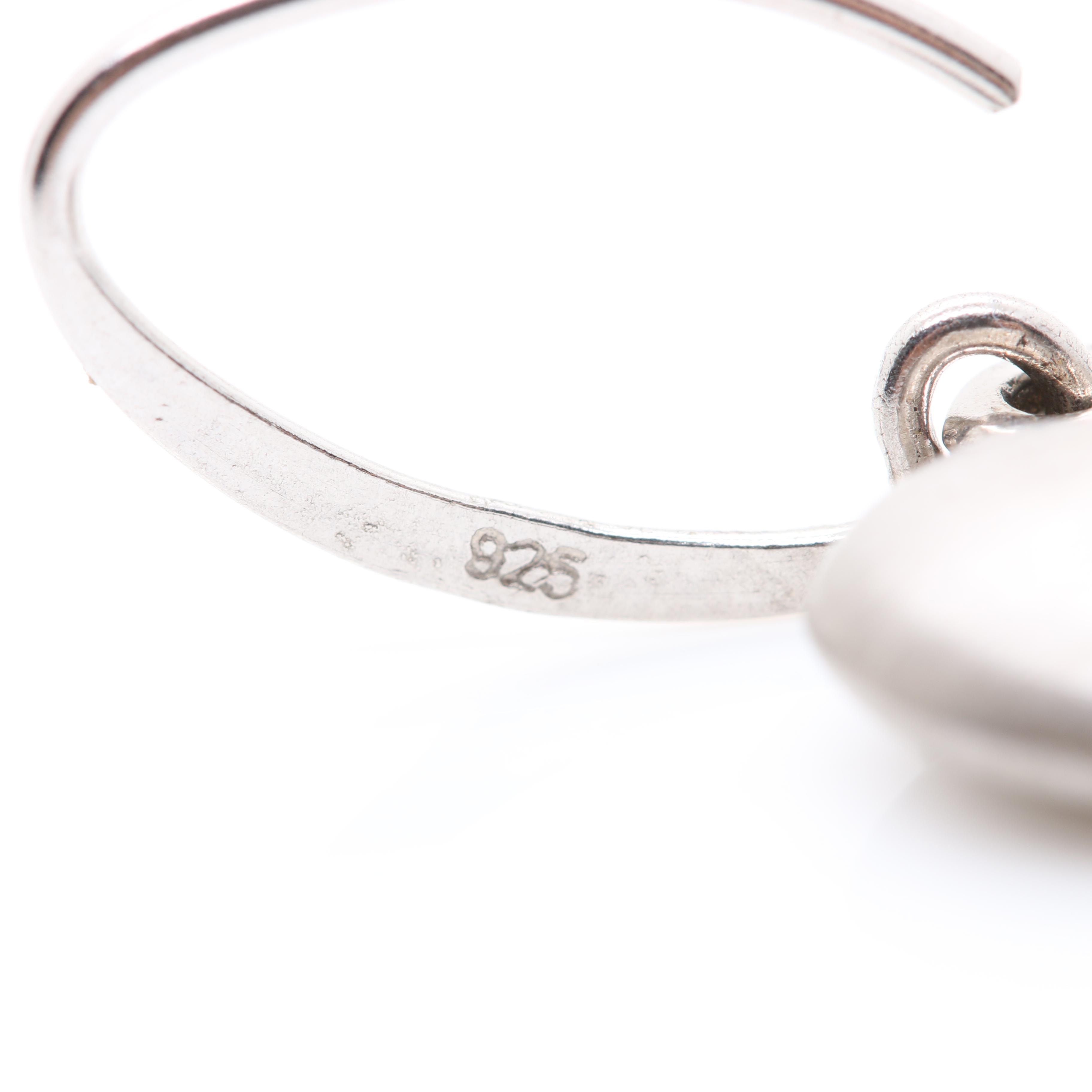 Sterling Silver Necklace and Earrings Including Diamonds and Glass