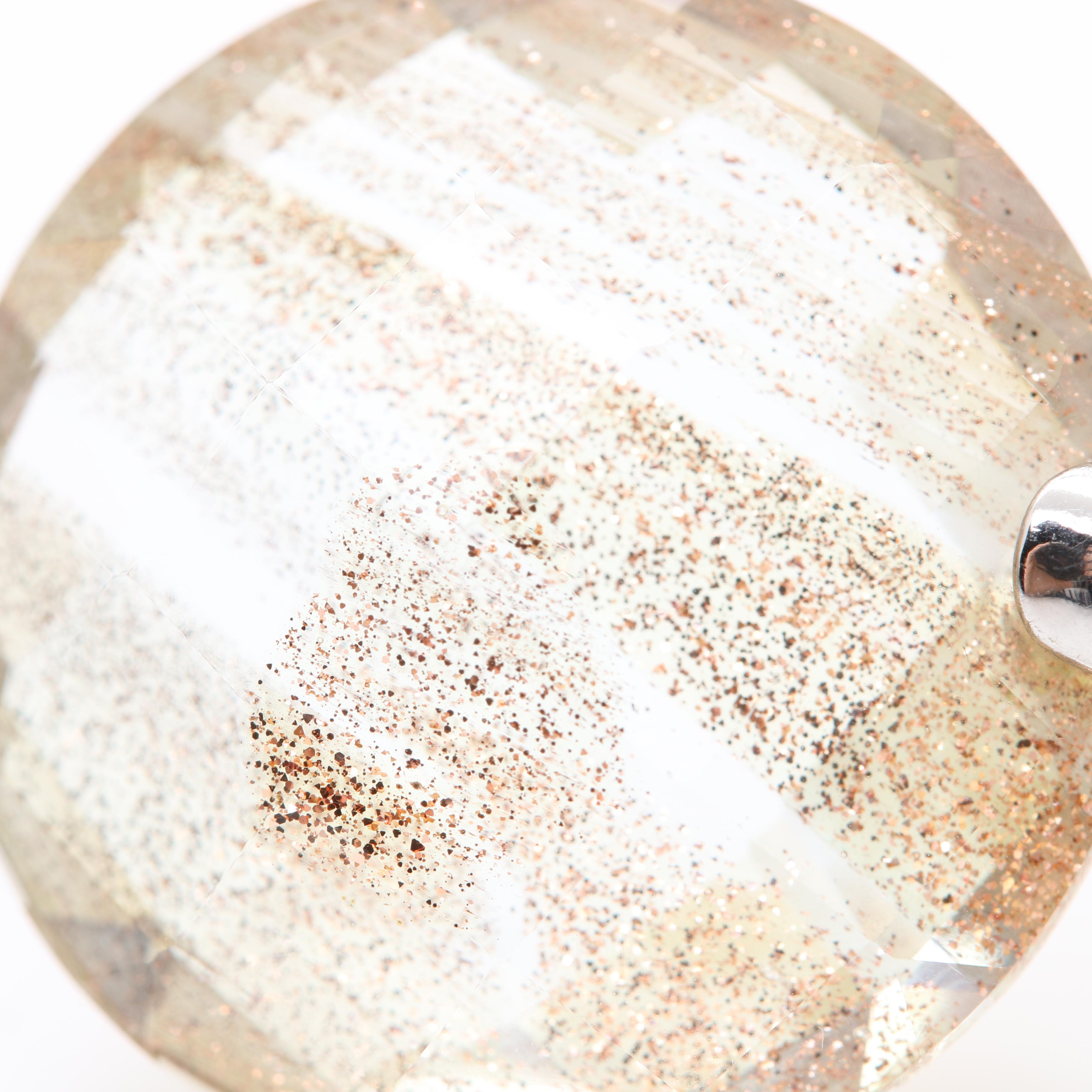 Sterling Silver Necklace and Earrings Including Diamonds and Glass