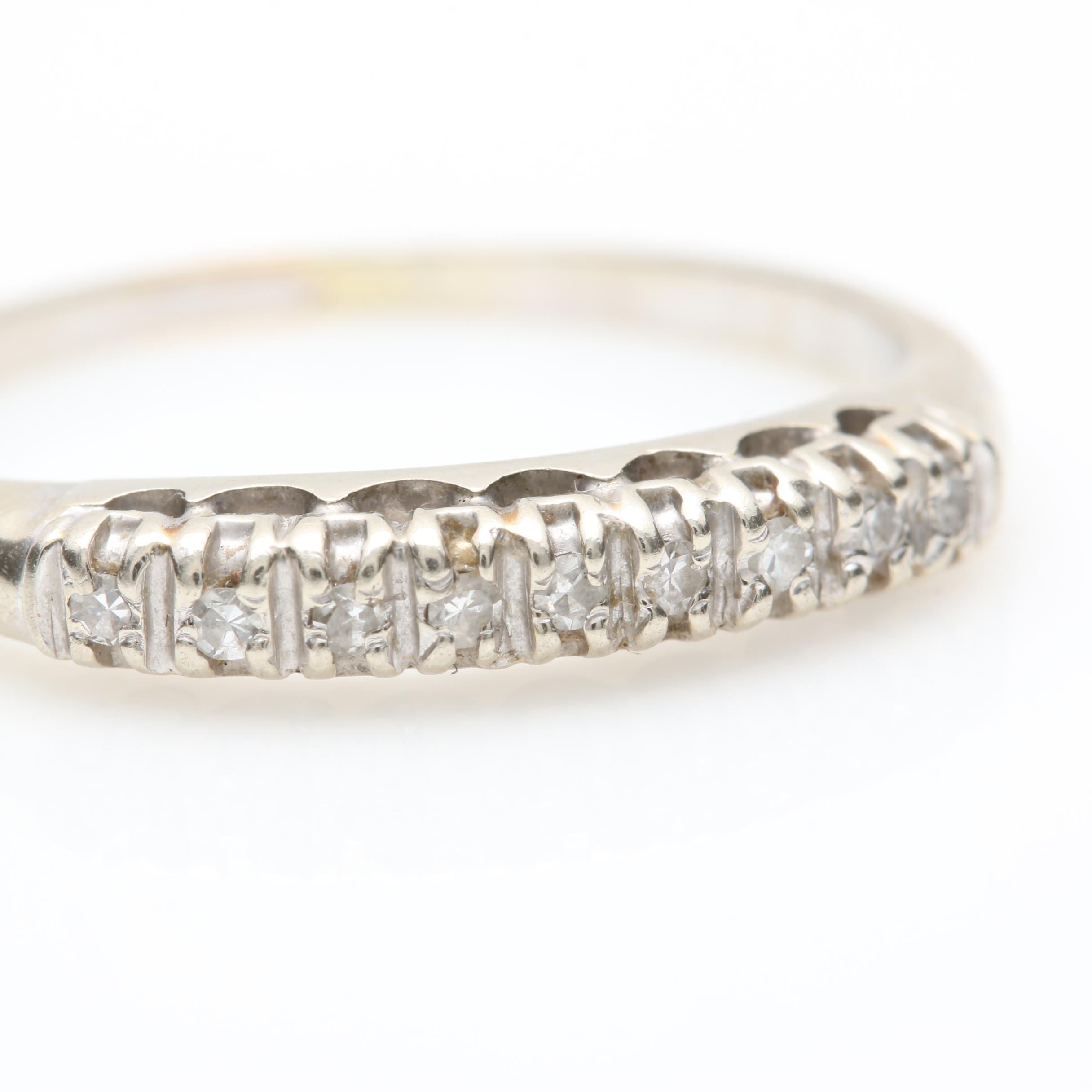 14K White Gold Diamond Ring